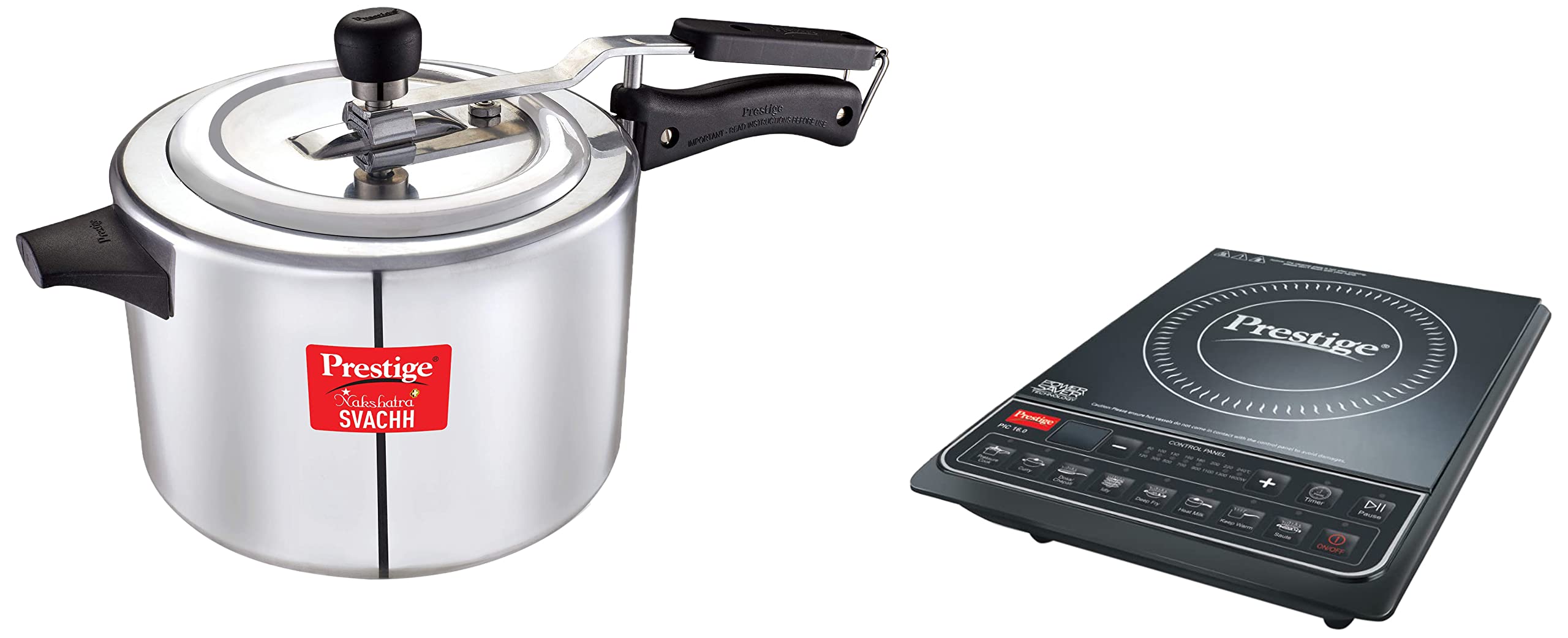 Induction Cooker 16 Litre Pressure Cooker Silver Induction Base