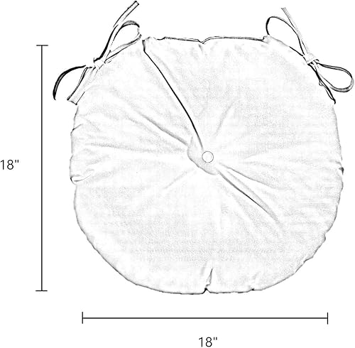 Miniatura 5 de Greendale Home Fashions Cojín redondo para asiento de bistró de 18 pulgadas para exteriores, juego de 2, aguacate, 2 unidades