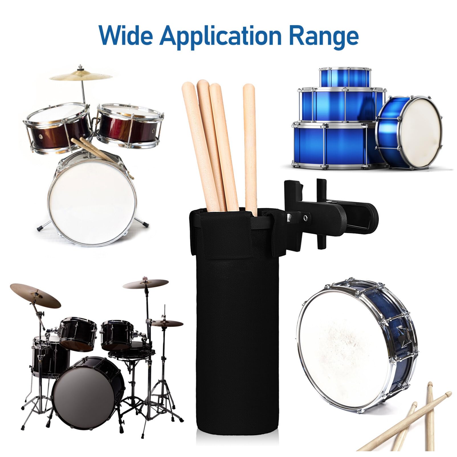 Vaguelly 1 Set Drum Sticks Bag Drumstick Holder Clip On Holder Drum Sticks with Box Grabber Drumsticks