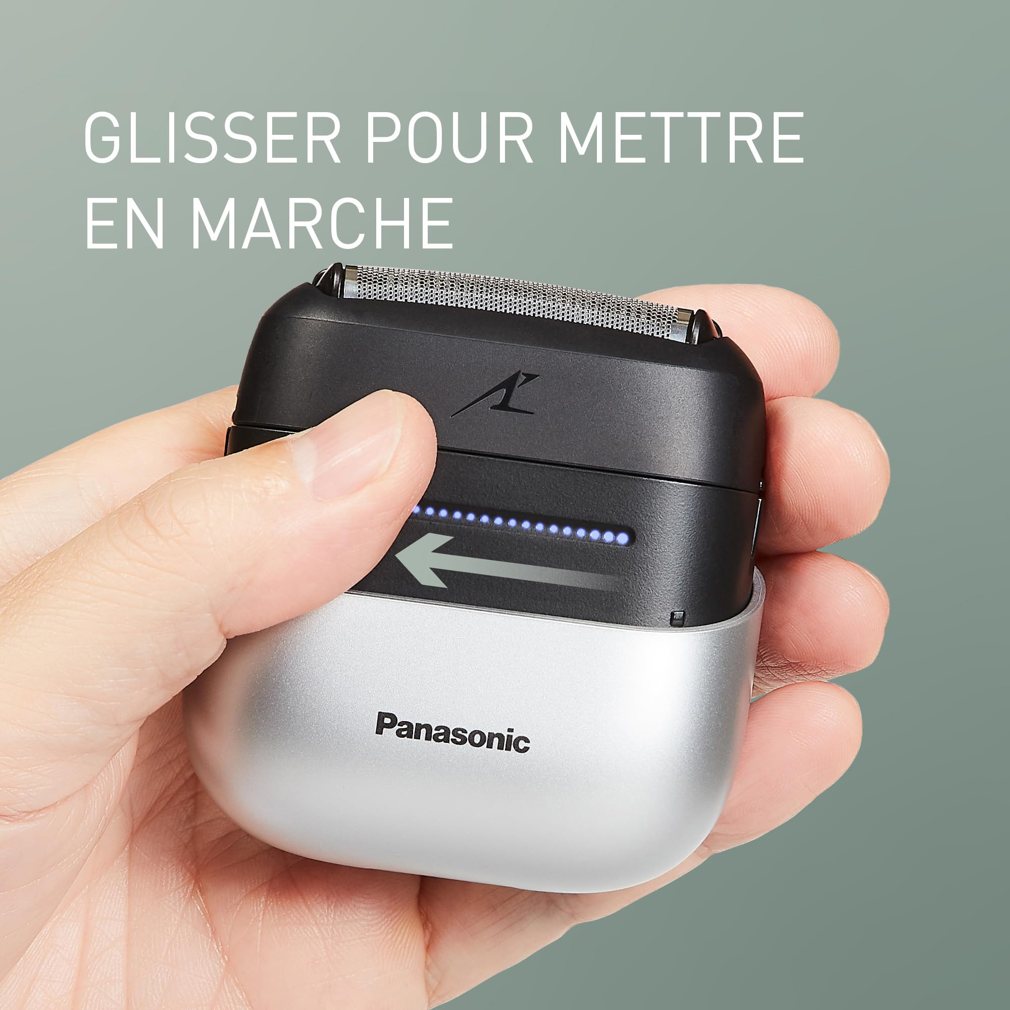 Panasonic ES-ACM3BW503 Série 700s Rasoir Compact 3 Lames, rasoir électrique utilisable à sec ou sous l'eau, capteur de barbe, étanchéité IPX7, chargeur USB-C, adaptateur d'alimentation AC USB, blanc.