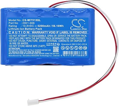 Cameron Sino Battery for Megger MIT1025 Insulation Tester, MIT515 Insulation Resistance T, MIT525 Industrial Insulation T PNMegger 2001-966 5200mAh / 56.16Wh