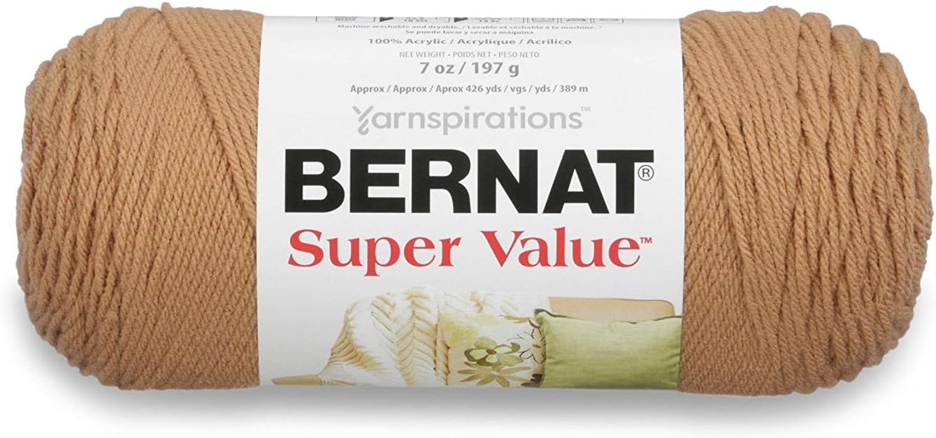 Bernat Super Value Yarn, 7 oz, Gauge 4 Medium Worsted, Topaz