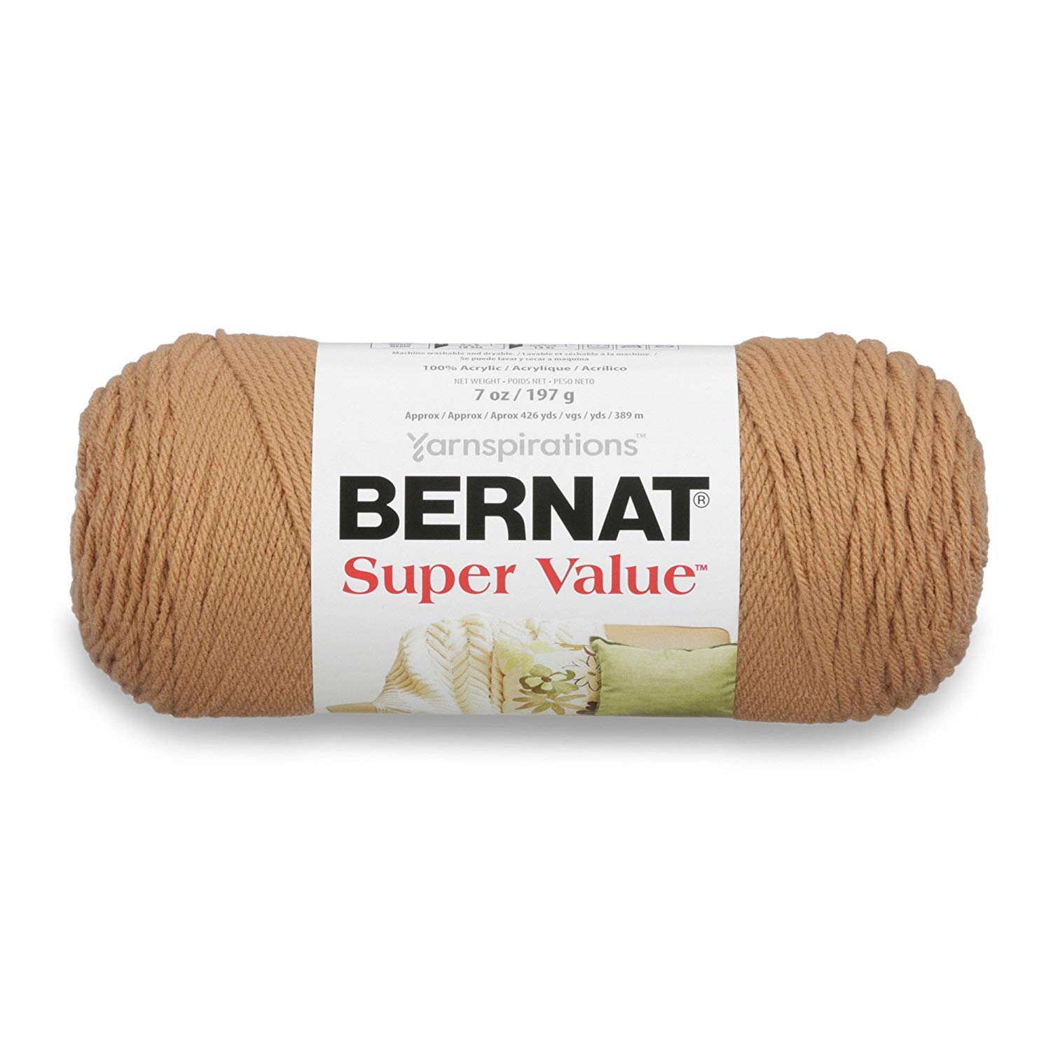 Bernat Super Value Yarn, 7 oz, Gauge 4 Medium Worsted, Topaz