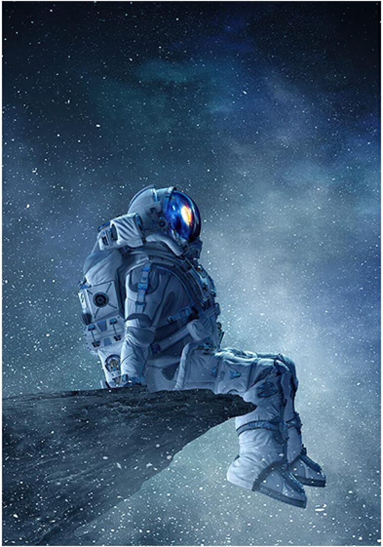 Amazon 抽象ポスター孤独な宇宙飛行士が宇宙に座っているキャンバス壁アート創造性絵画とプリントモダンなリビングルームの装飾写真50x75cmx1フレームなし ウォールステッカー オンライン通販