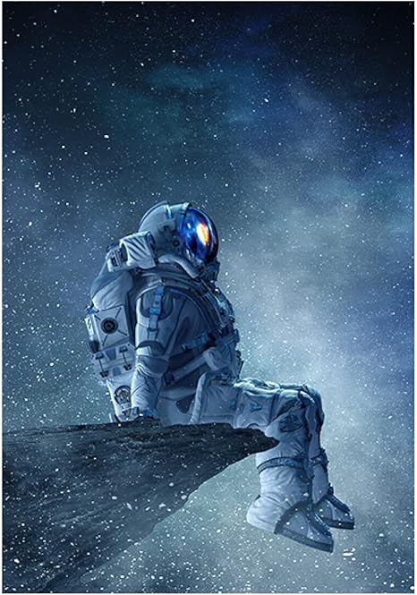 Amazon 抽象ポスター孤独な宇宙飛行士が宇宙に座っているキャンバス壁アート創造性絵画とプリントモダンなリビングルームの装飾写真50x75cmx1フレームなし ウォールステッカー オンライン通販 Amazon 抽象ポスター孤独な宇宙飛行士が宇宙に座っているキャンバス壁アート創造性絵画とプリントモダンなリビングルームの装飾写真50x75cmx1フレームなし ウォールステッカー オンライン通販