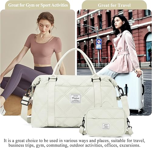 Miniatura 7 de Weekender Bags for Women Travel, Overnight Travel Duffel Bag with Wet Pocket and Separate Toiletry Bag, Airplane Personal Item Travel Bag, Travel