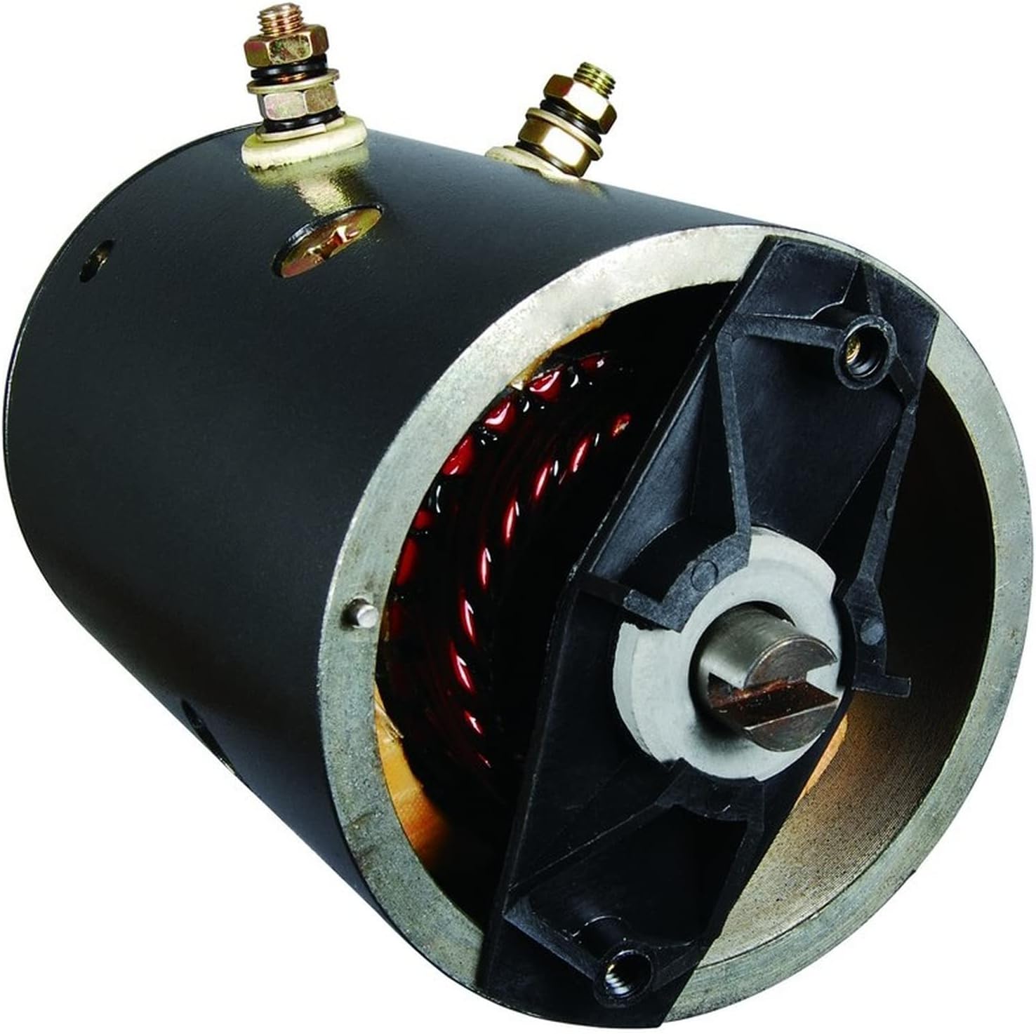 Parts Player - Snow Plow Motor Compatible With Fisher & Western Horizontal Mounting 46-4175 4 Field Coils MUE6202A MUE6202AS 66503 21500