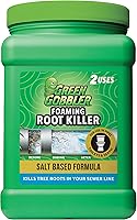 Green Gobbler Foaming Root Killer: Kills Tree Roots in Pipes & Sewer Lines, No Copper Sulfate, Safe for Pipes & Septic, 2 Uses 4 lbs