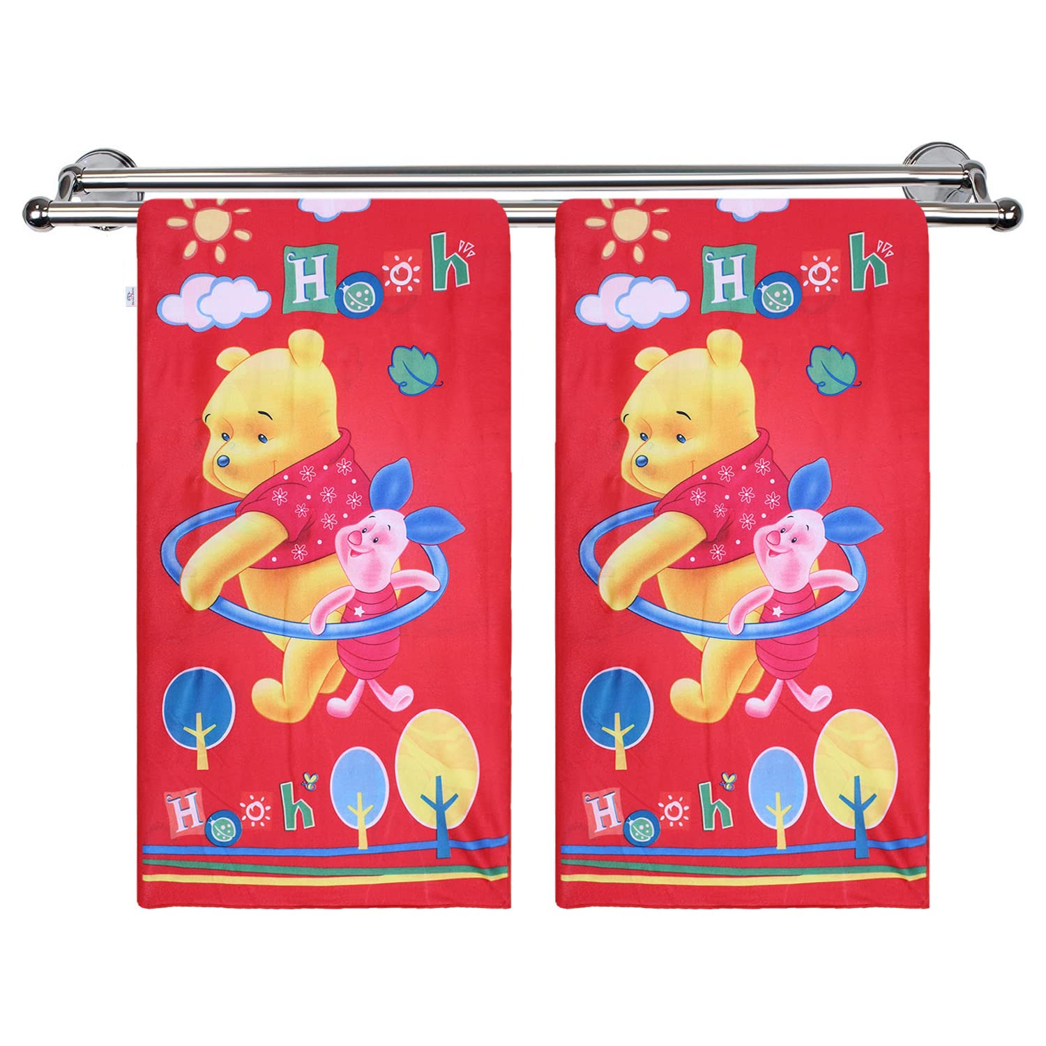 Heart Home Kids Bath Towel|Soft Cotton & Sides Stitched Baby Towel|Microfibered Winnie The Pooh and Piglet Pattern Toddler Towel,55x26 Inch,Pack of 2 (Red) (B0BHVSFPXH) Amazon Price History, Amazon Price Tracker