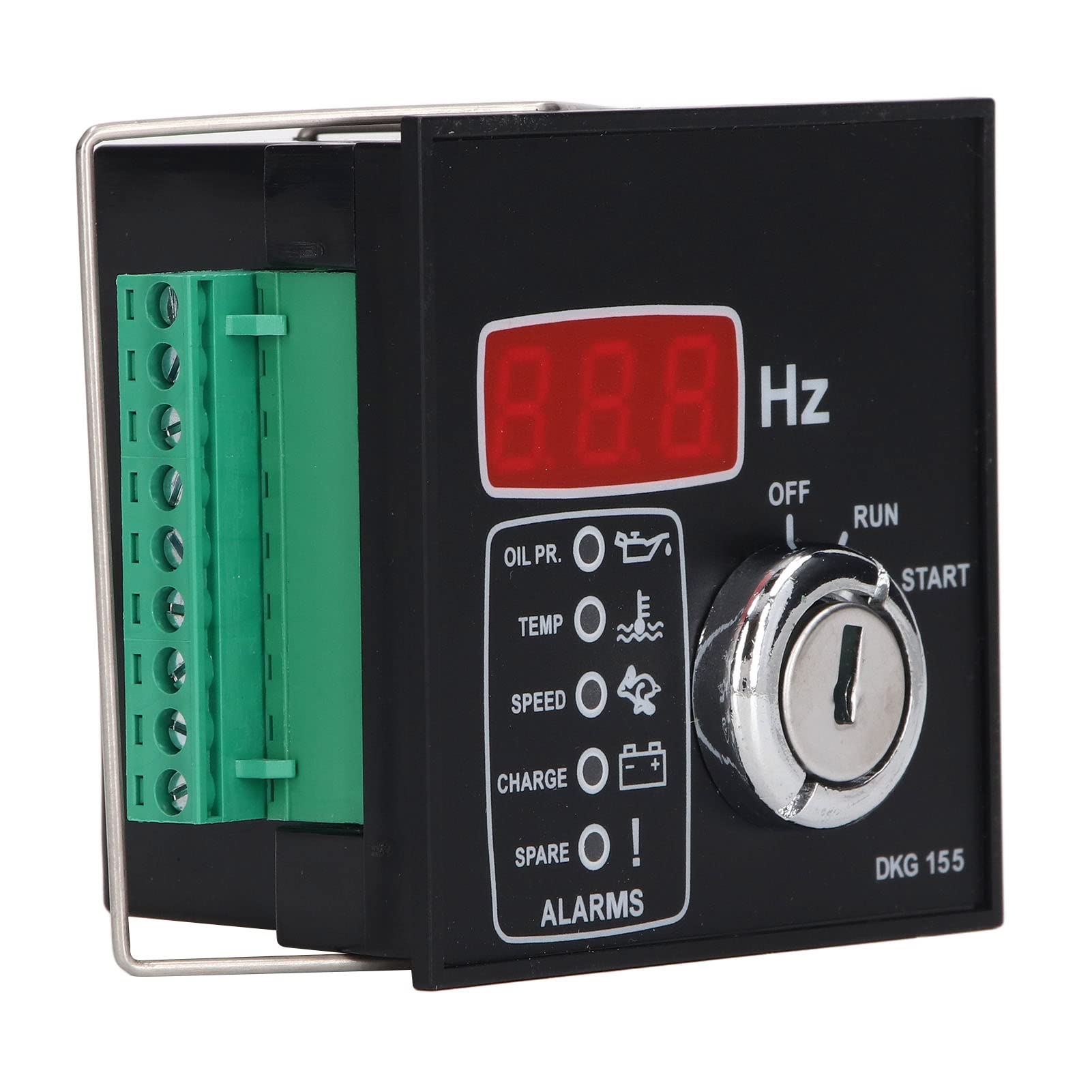 Automatyczny moduł sterujący generatorem, do benzyny i generatorów, ze zintegrowanymi alarmami, 9-33 V DC 15-300 V AC 50-60 Hz, montaż na panelu przednim do urządzeń morskich