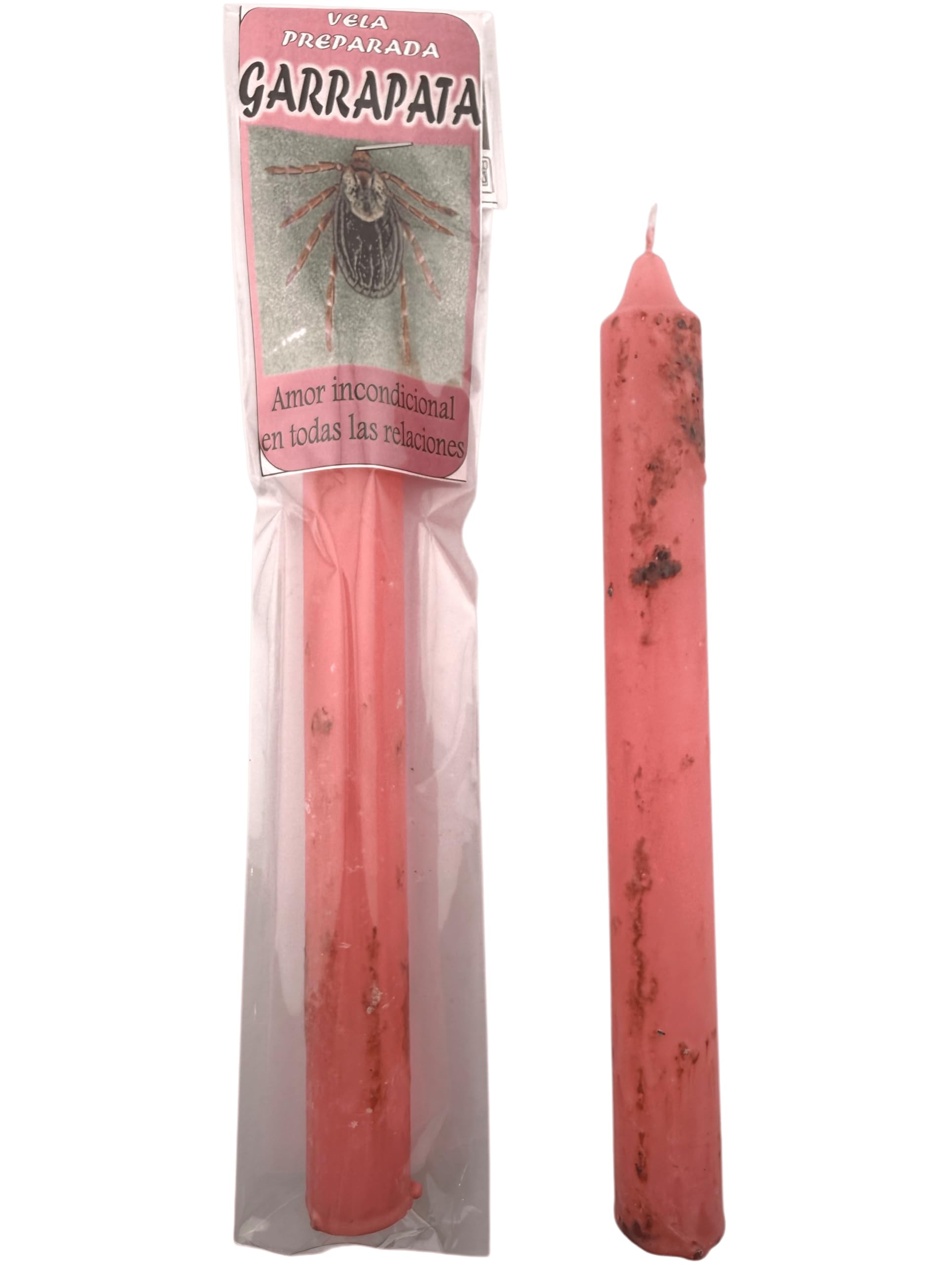 HOSTENATURA Vela Preparada Ritualizada Garrapata 18cm - Amor incondicional en Todas Las relaciones