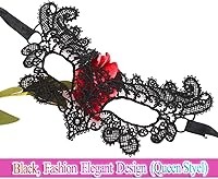 Vista 11 de Nicute Máscara de encaje negro sexy máscara de ojos para carnaval, fiesta de graduación, accesorio de disfraz para mujeres y niñas