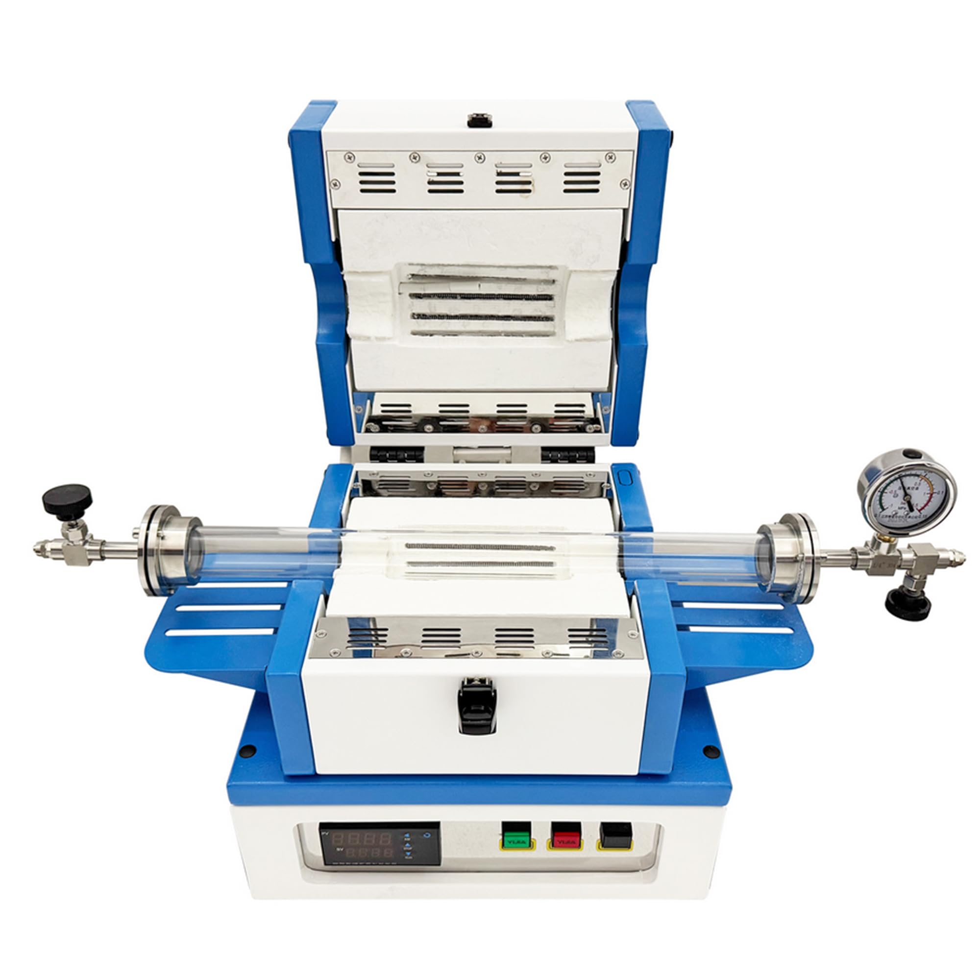 Yokoma High Temperature Laboratory Vacuum Furnace High Temperature Muffle Furnace Electric Nitrogen Argon Burnout Oven Lab Mini Tube Stove, Max. 1100℃