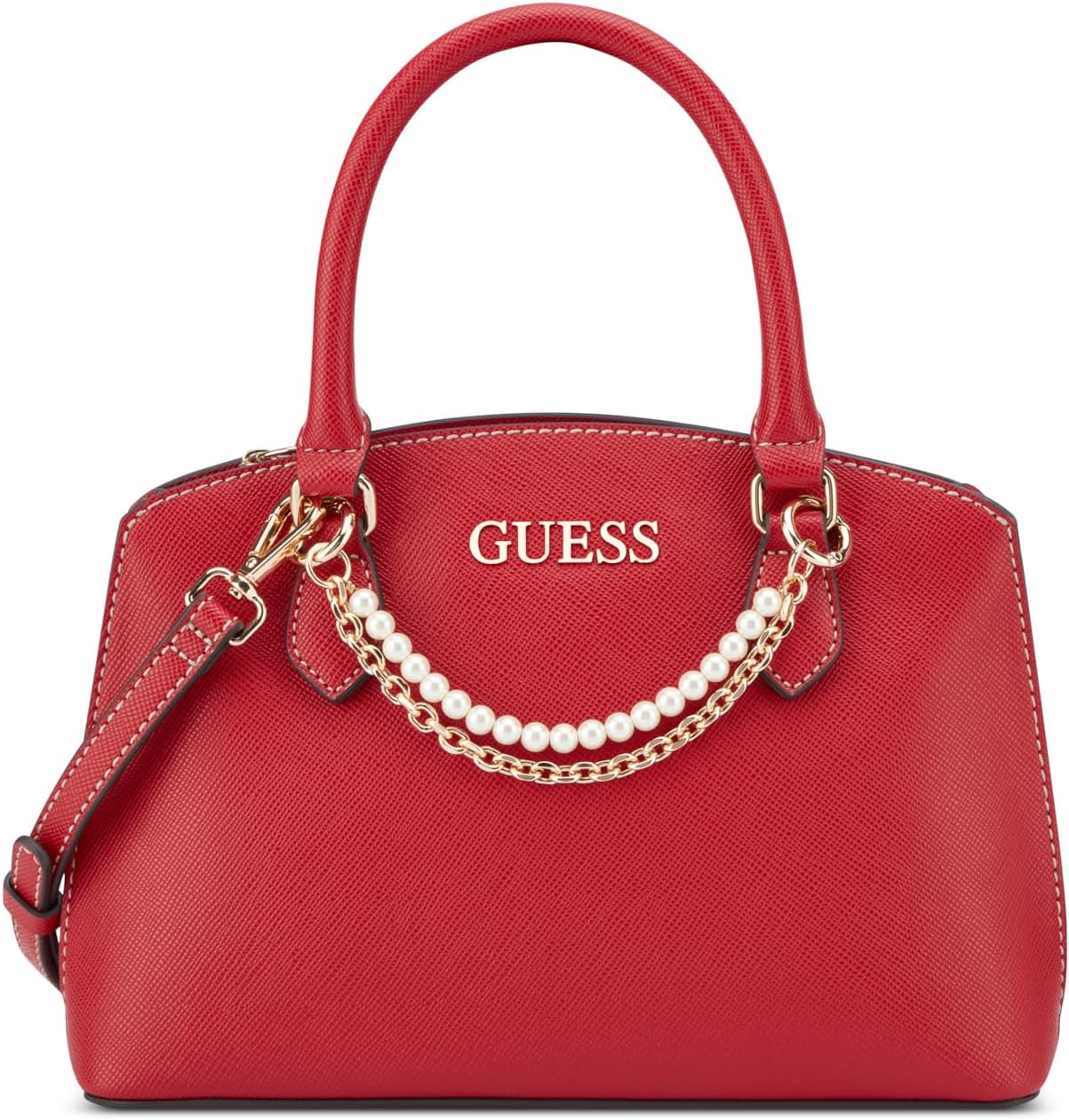 GUESS Factory Women's Jeanine Faux-Pearl Charm Satchel