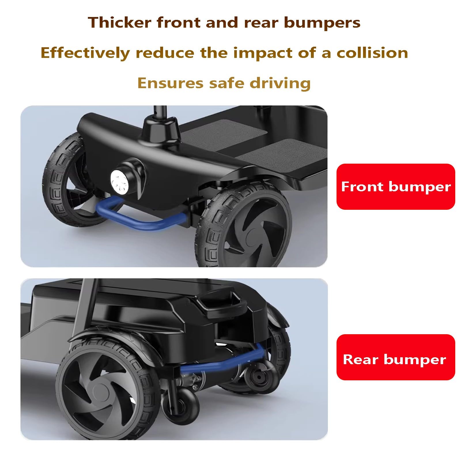 Scooters De Mobilité pour Adultes,Scooter De Mobilité À 4 Roues,De Freins Électromagnétiques Et De Pneus Pleins, Adapté Aux Personnes Âgées pour Leurs Déplacements Et Leurs Voyages.