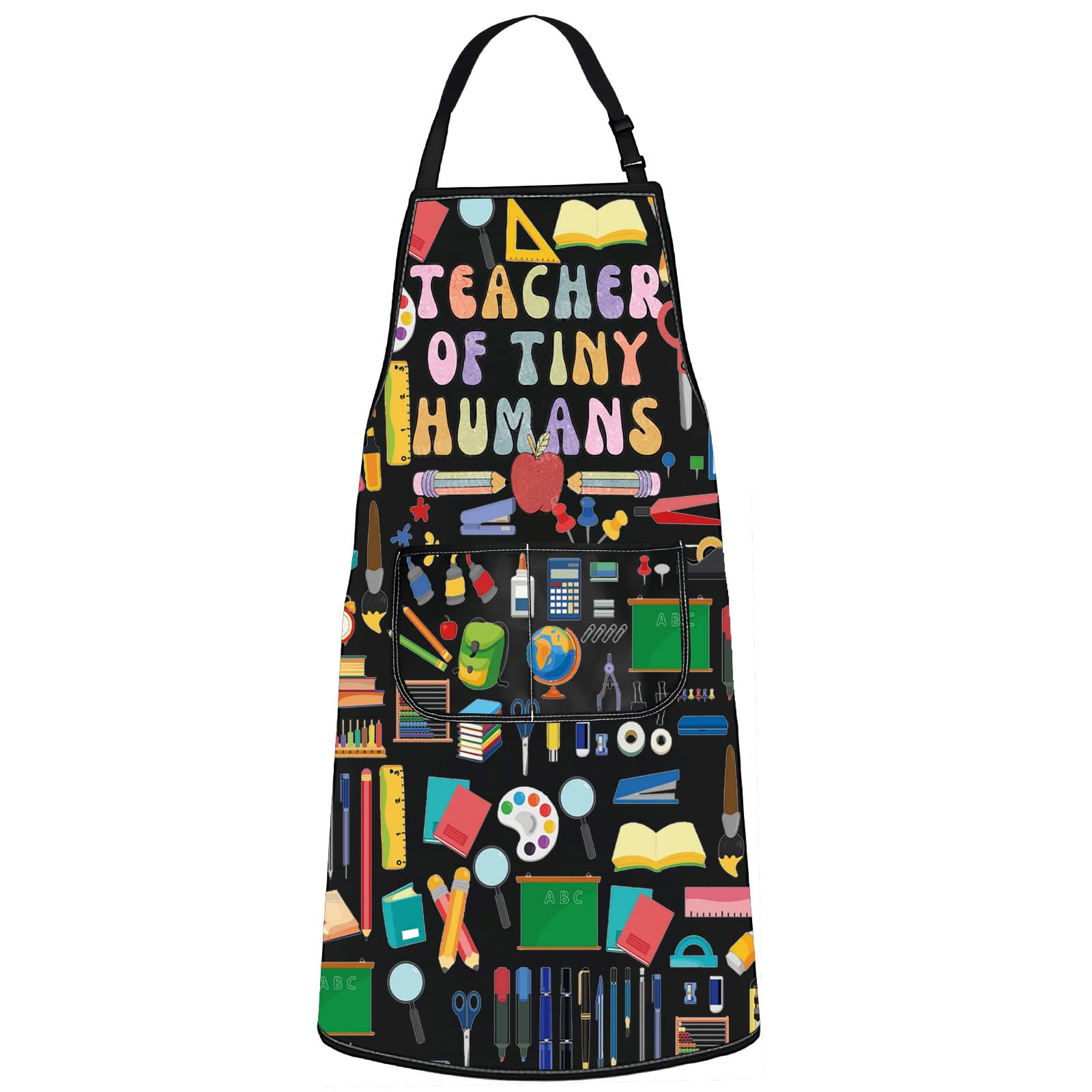 WZMPA Kindergarten Teacher Adjustable Aprons Teacher Appreciation Gift Teacher Of Tiny Humans Preschool Teacher Apron