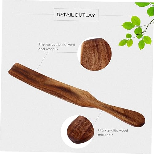 Miniatura 6 de 3 unids estilo europeo mango largo pala de madera Spurtles de bambú Spurtles cocina herramientas de cocina utensilios de madera volteador de huevos