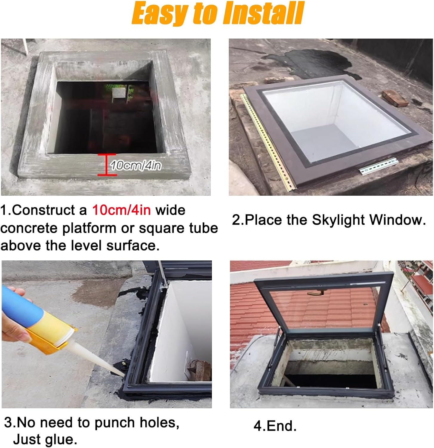 Skylight Roof Egress Window, 30x22in Manual Aluminum Venting Viewing Window with Tempered Glass, Black Basement Lighting Well Window Cover for Barns Playhouses Sunroom
