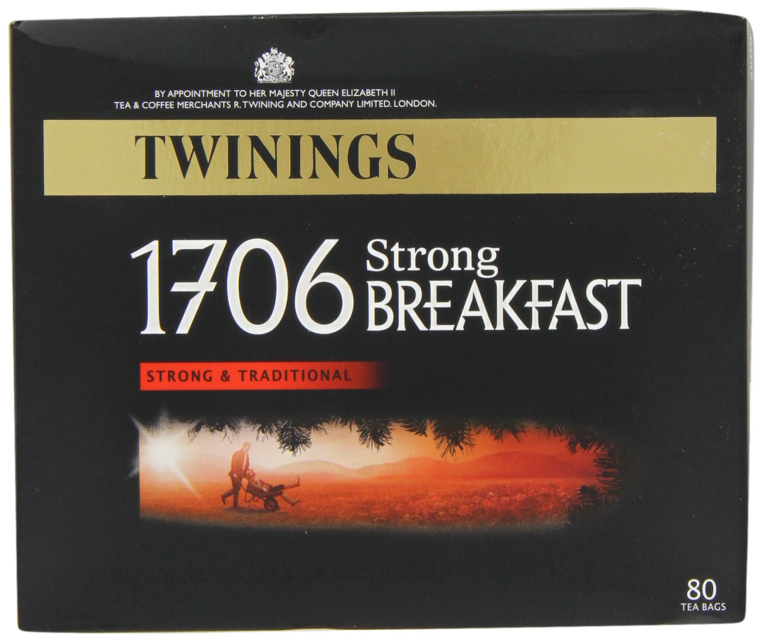 Twinings 1706 Strong Breakfast Tea (80 Bags)