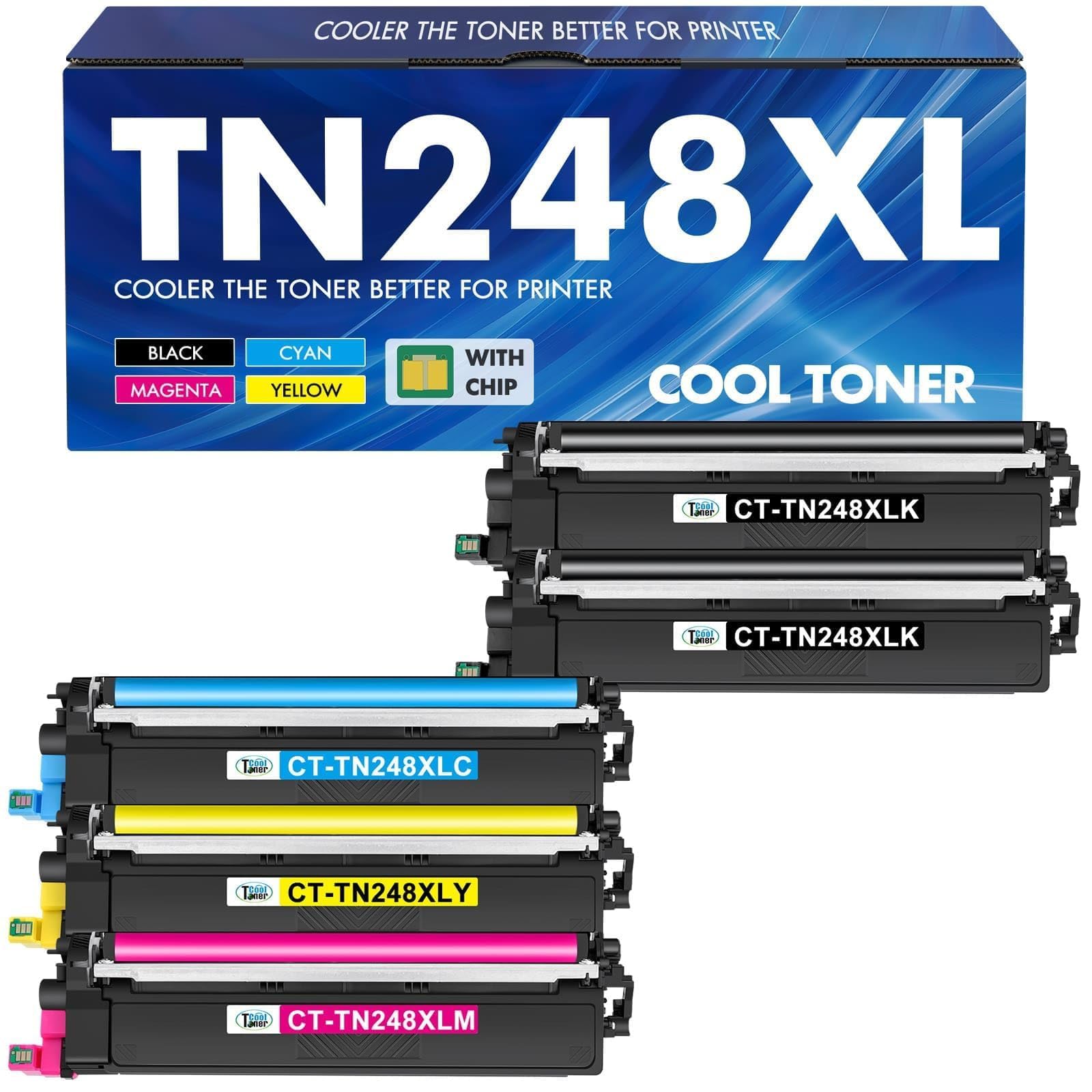 TN248XL TN248 MFC-L3760CDW Toner 5-Pack Kompatible für Brother MFC-L3740CDW TN-248 TN-248XL DCP-L3560CDW DCP-L3520CDW DCP-L3520CDWE MFC-L3740CDWE MFC-L8390CDW HL-L3240CDW HL-L3220CWE TN-248CMYK