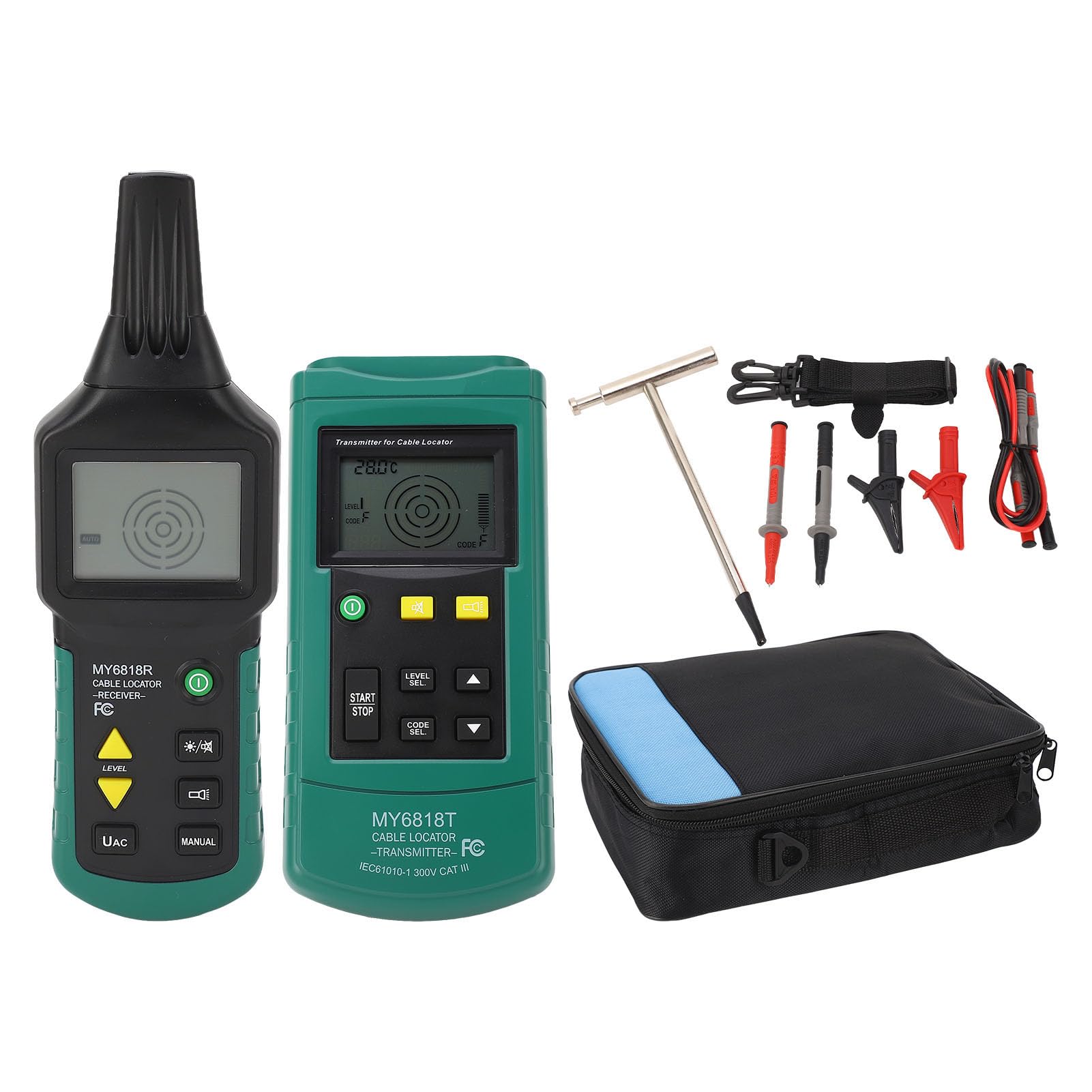 Cocoarm Lokalizator Kabli Podziemnych Detektor Kabli ABS Sygnał 125 KHz Od 30 do 400 V LCD Regulowana czułość dla Elektryków Wykonawcy Śledzenie Podziemnych Rur Przewodowych