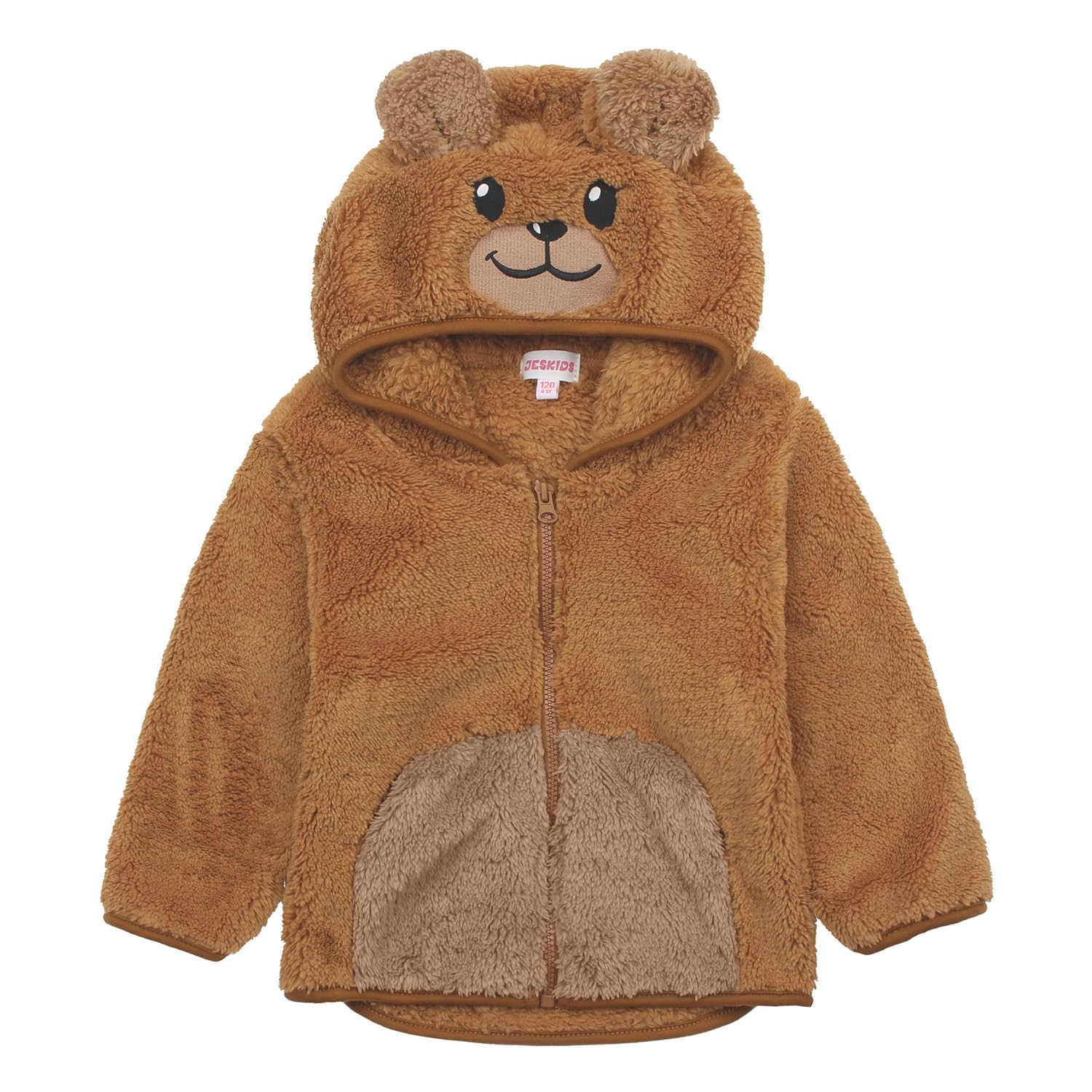 JESKIDS Toddler Girls Boys Fleece Hoody Jacket Zip Up Teddy Coat Warm Winter Outwear