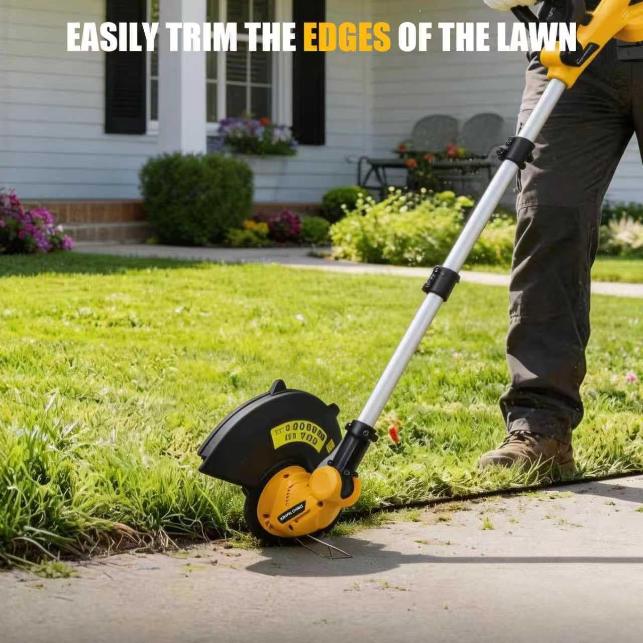 3 in 1 Cordless String Trimmer(No Battery) Compatible with Dewalt 20V Battery,12" Cutting Diameter,Auto Line Feed,Foldable Weed Eater/Edger Trimmer/Mower for Yard Garden,Grass Trimmer