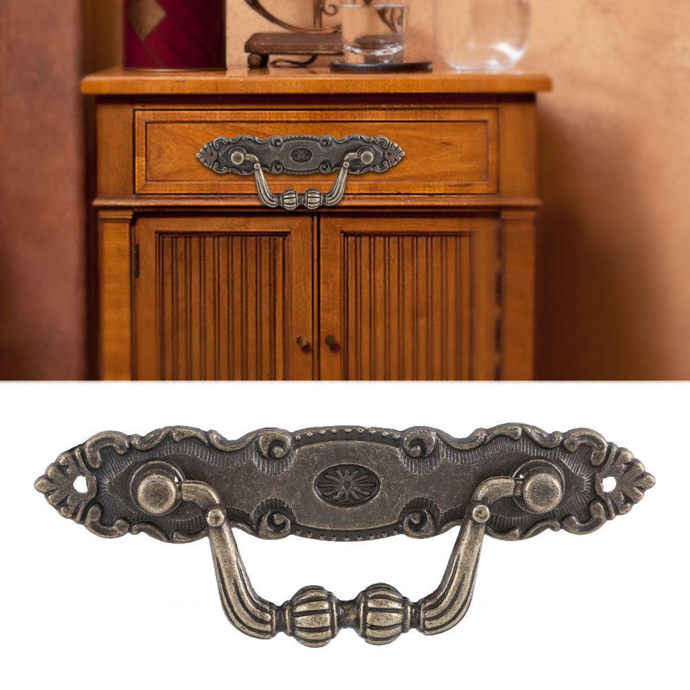 Amazon.com: ECOLFE Antique Brass Cabinet Drawer Handles, Drawer Pulls 4 Pcs Dresser  Handles Cabinet Pulls and Knobs with Screws Vintage Home DIY Furniture Desk  Door : Home & Kitchen