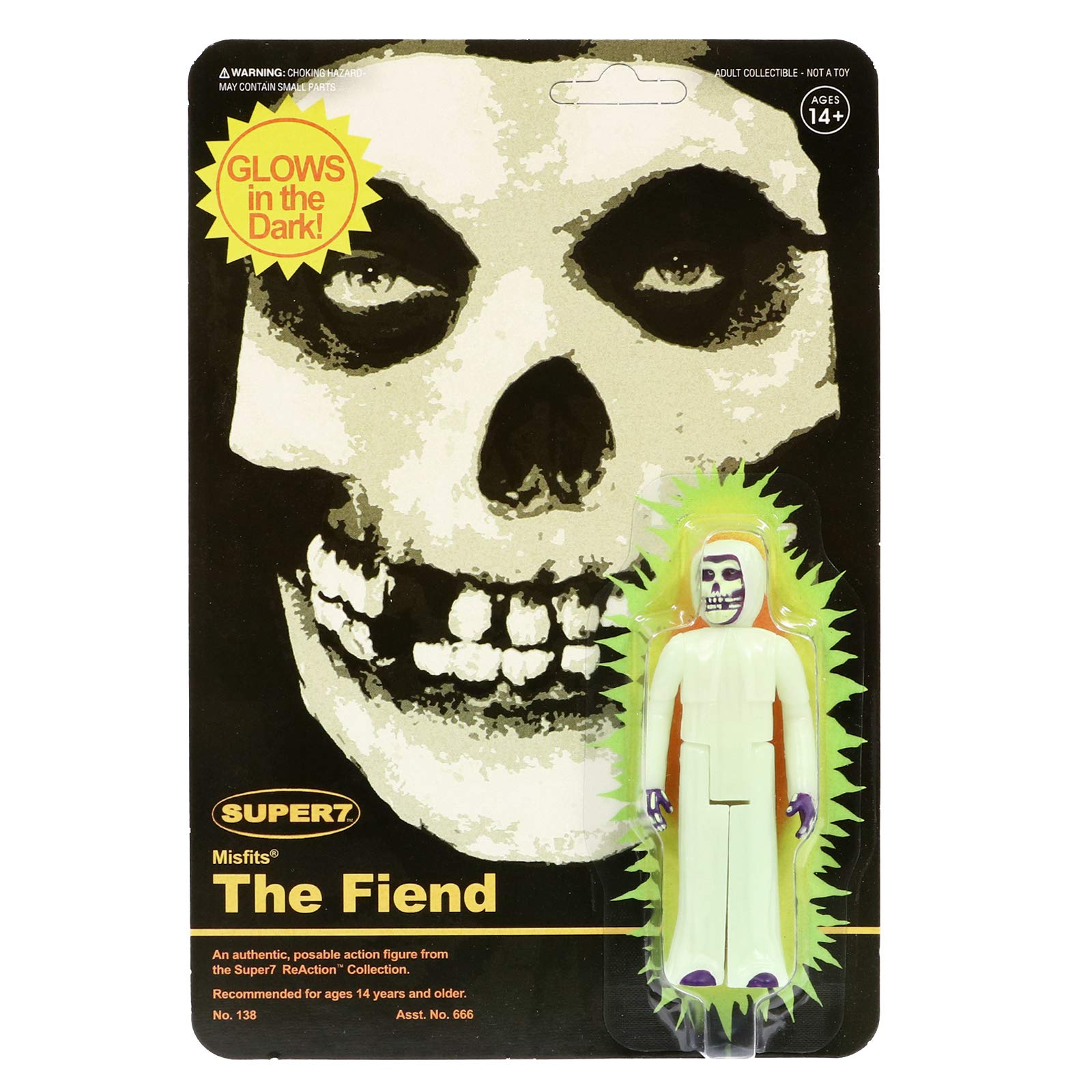 Amazon | SUPER7 Misfits The Fiend 暗闇で光る反応フィギュア 