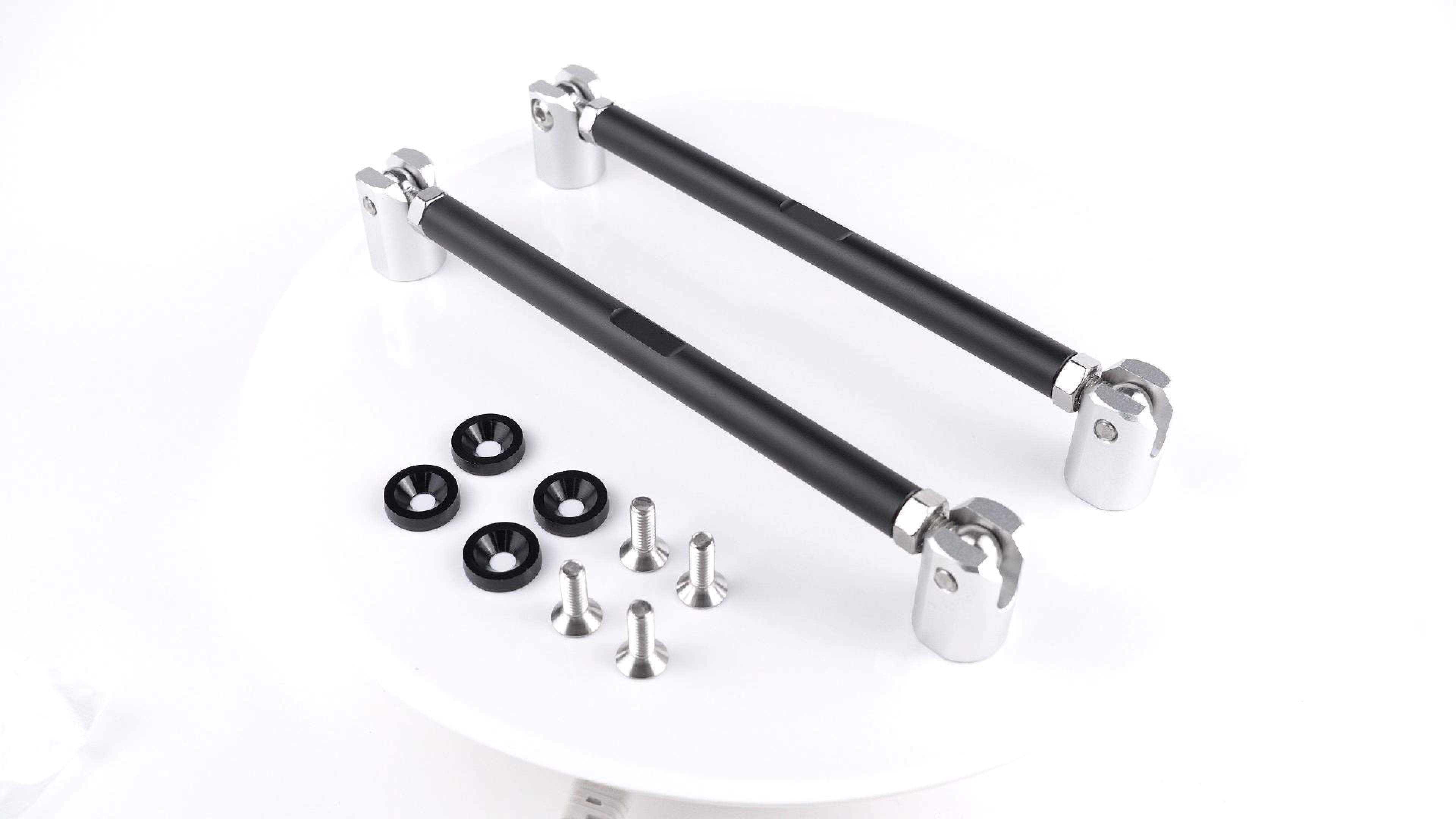 Bumper Lip Lever Front Bumper Lip Splitter Diffuser Strut Rod Tie Bars Universal(20cm Colorful Blue