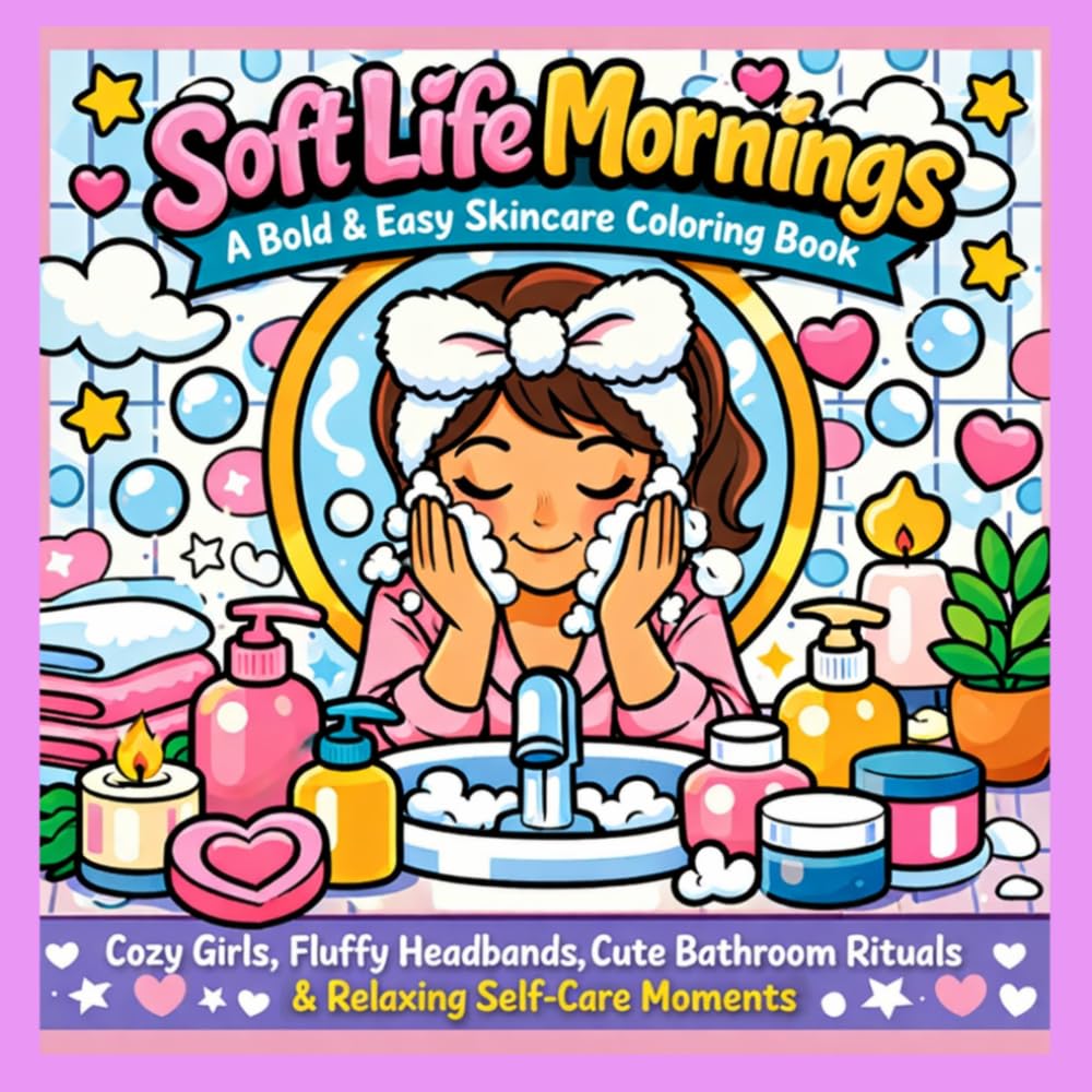 Soft Life Mornings: A Bold and Easy Skincare Coloring Book (The Soft Life Coloring Series)
