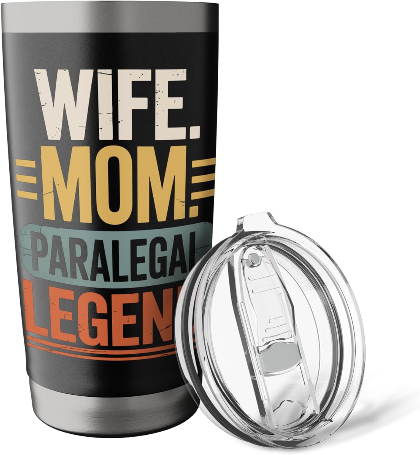 Wife Mom Paralegal Legend Stainless Steel Insulated Tumbler - Image 5