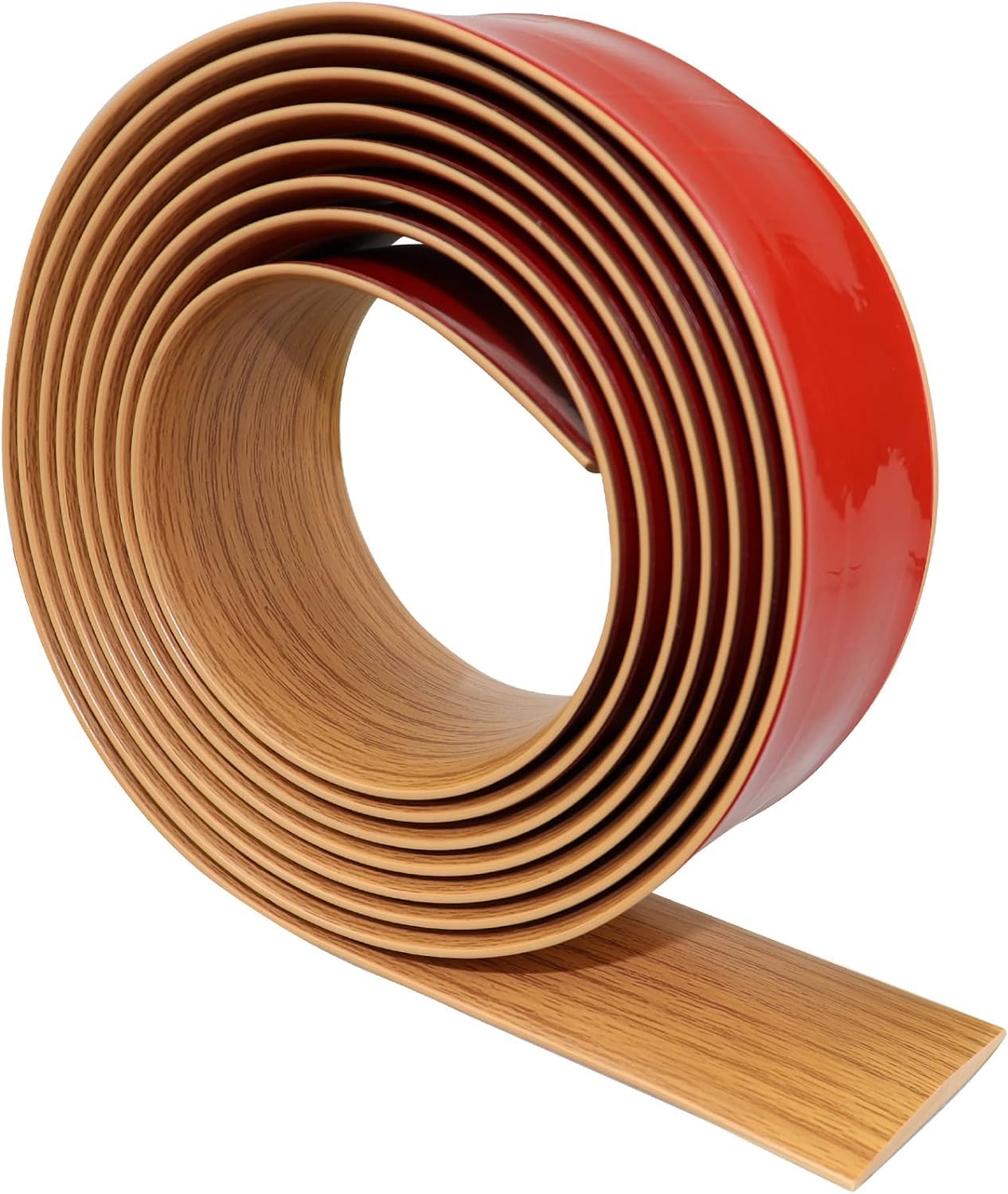 Lonimia Floor Transition Strip, 2in Wide Self Adhesive Flooring Transitions Strip with Strong Backing Wood Grain,Laminate Floor Strip, Carpet Transition Strip (5cm*200cm)