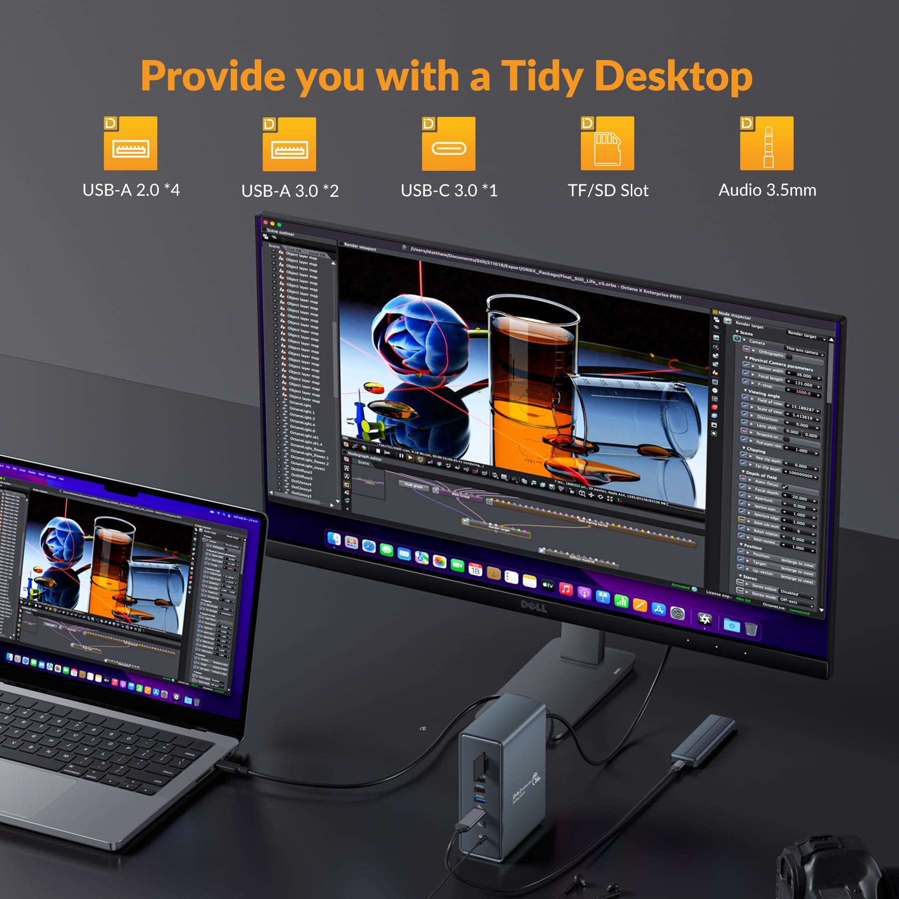 Snapklik.com : iDsonix DisplayLink Docking Station Dual Monitor, 15 In ...