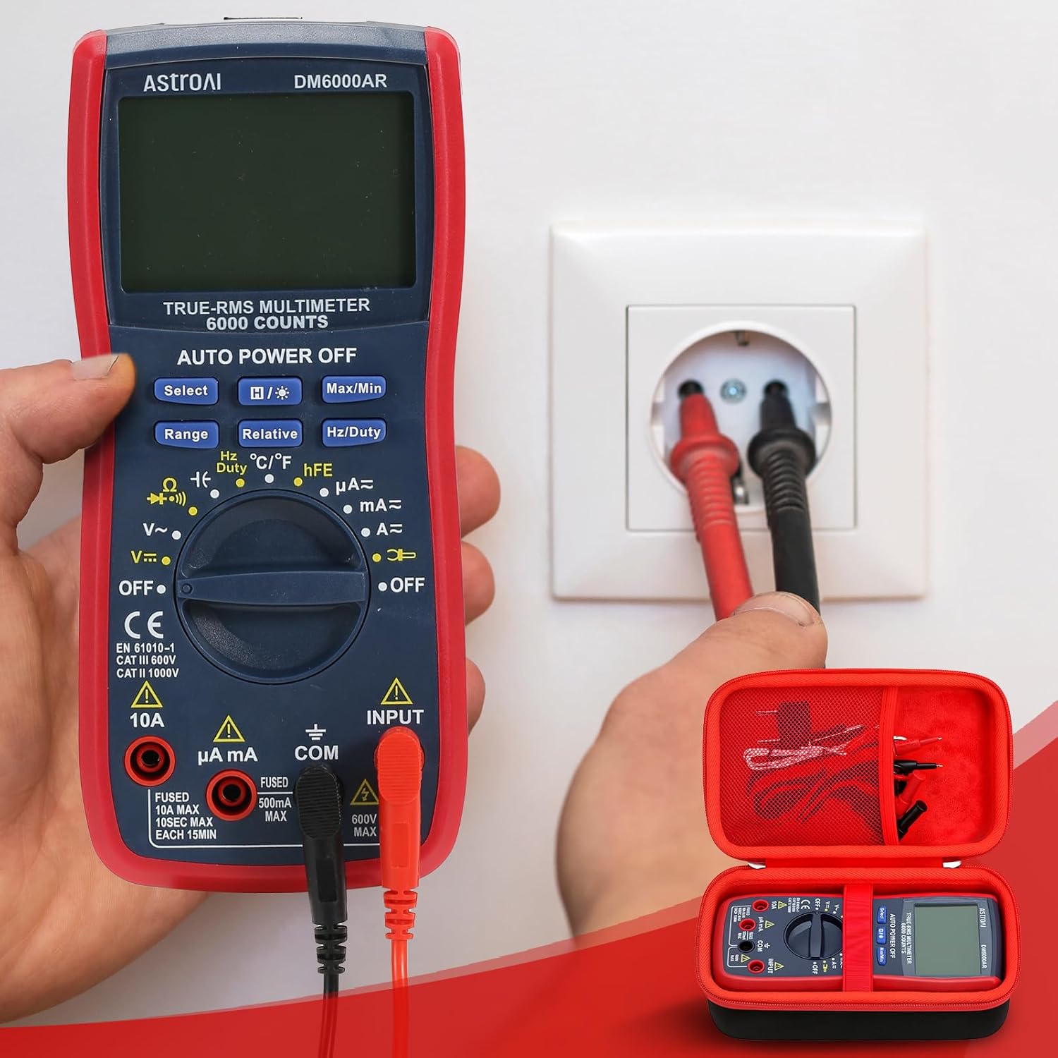 Hard Storage Carrying Case Compatible with AstroAI Digital Multimeter and Analyzer TRMS 6000 Counts/AstroAI Multimeter Tester 2000 Counts, Hard EVA Travel Replacement Bag (Case Only) - Image 7