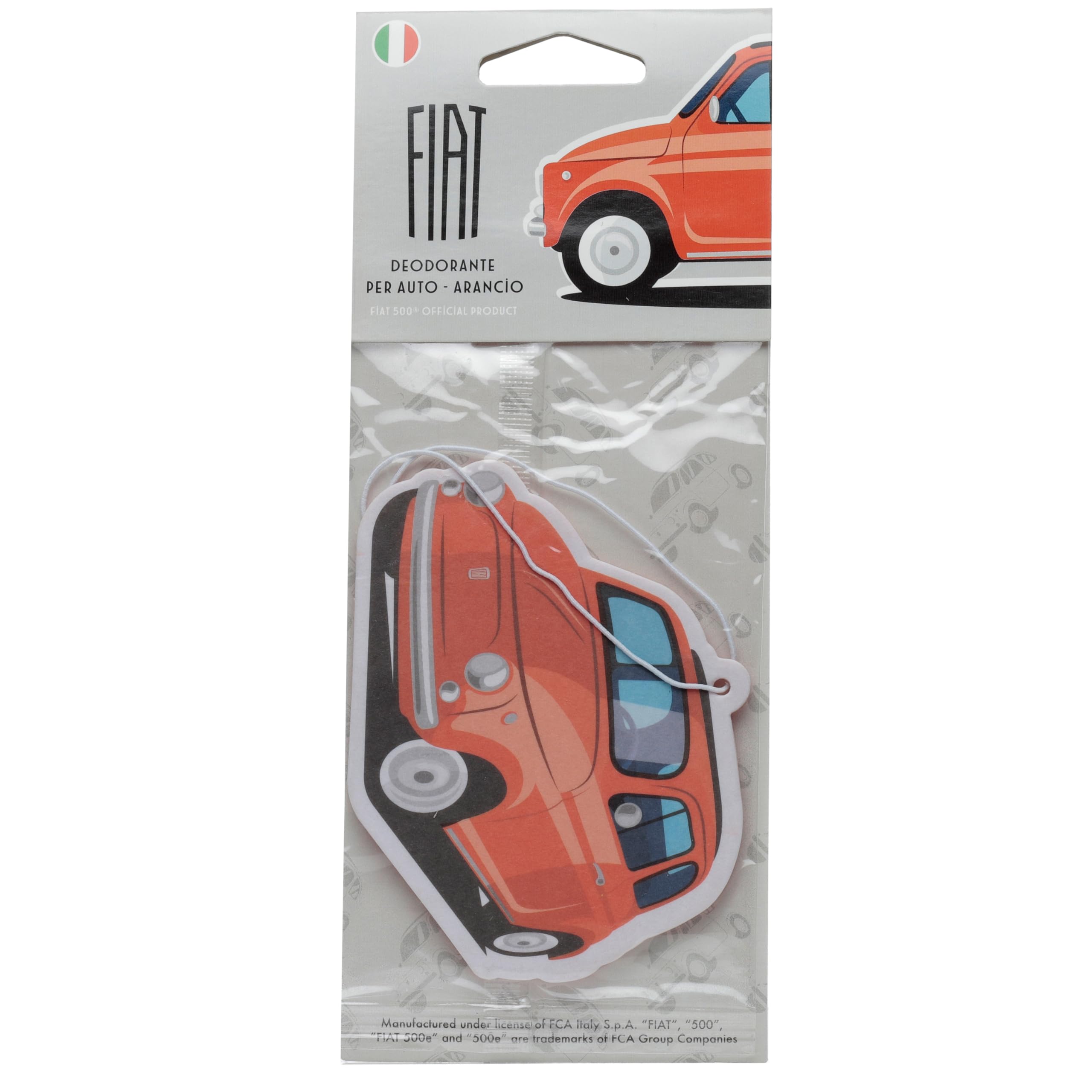 Puckator Multicolor Orange Scented Retro Red Fiat 500 Air Freshener - Diffuser Room Fragrance Air Fresheners For Home Bathroom - Small Aroma Mist Scent Diffusers - Odour Neutraliser Freshener - Smoke Remover
