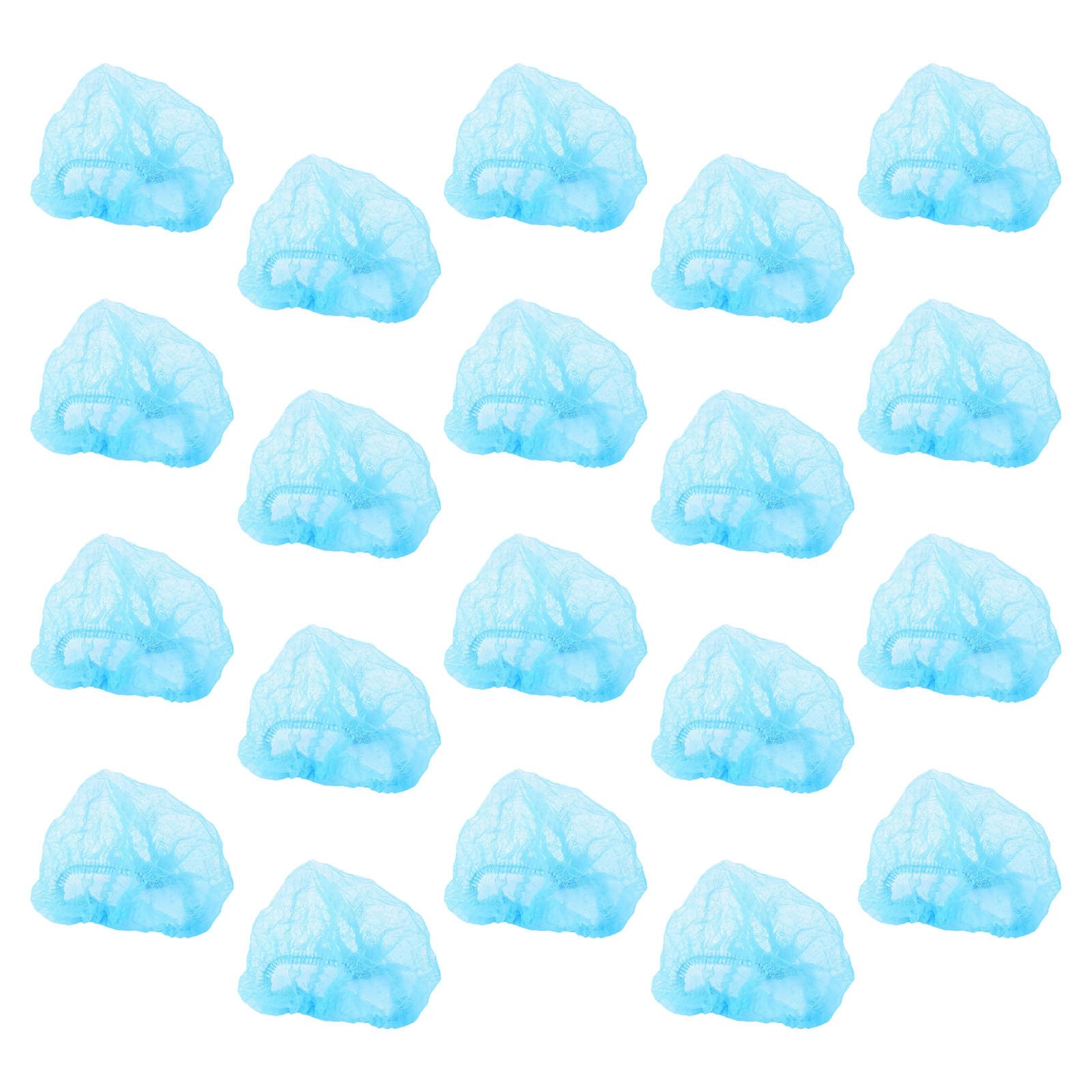 20 pezzi Cuffie Monouso Blu in Non Elastiche Copricapo Traspirante per Pulizia Make-up e Uso Ospedaliero Confezione Pratica