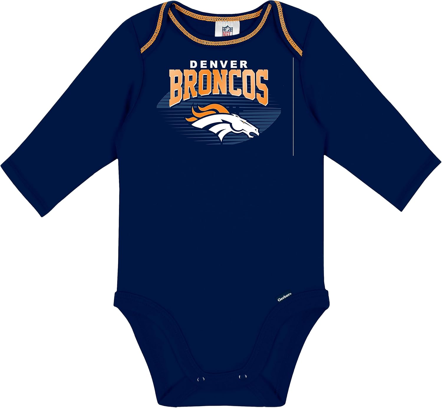 Gerber NFL unisex-baby Nfl Team 2 Pack Long Sleeve Onesie Bodysuit - Image 3