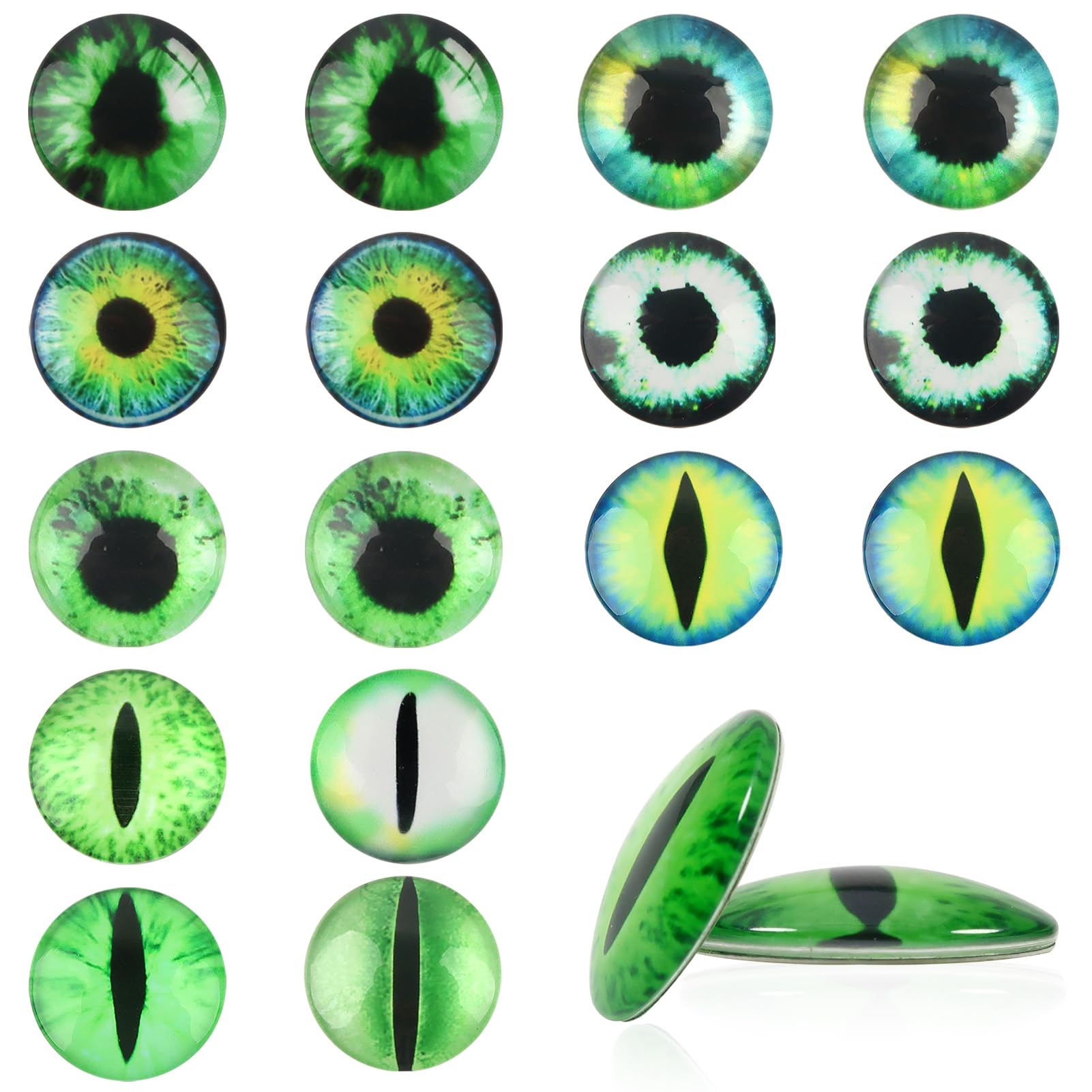 TOAOB 160 stks Glas Dragon Eyes Diverse Kleuren Cabochon Ogen 6mm tot