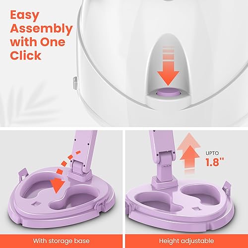 Miniatura 6 de TASALON Secador de pelo iónico con capucha de 1875 W con 3 ajustes de calefacción, secador de pelo profesional para mujeres con tecnología cerámica,