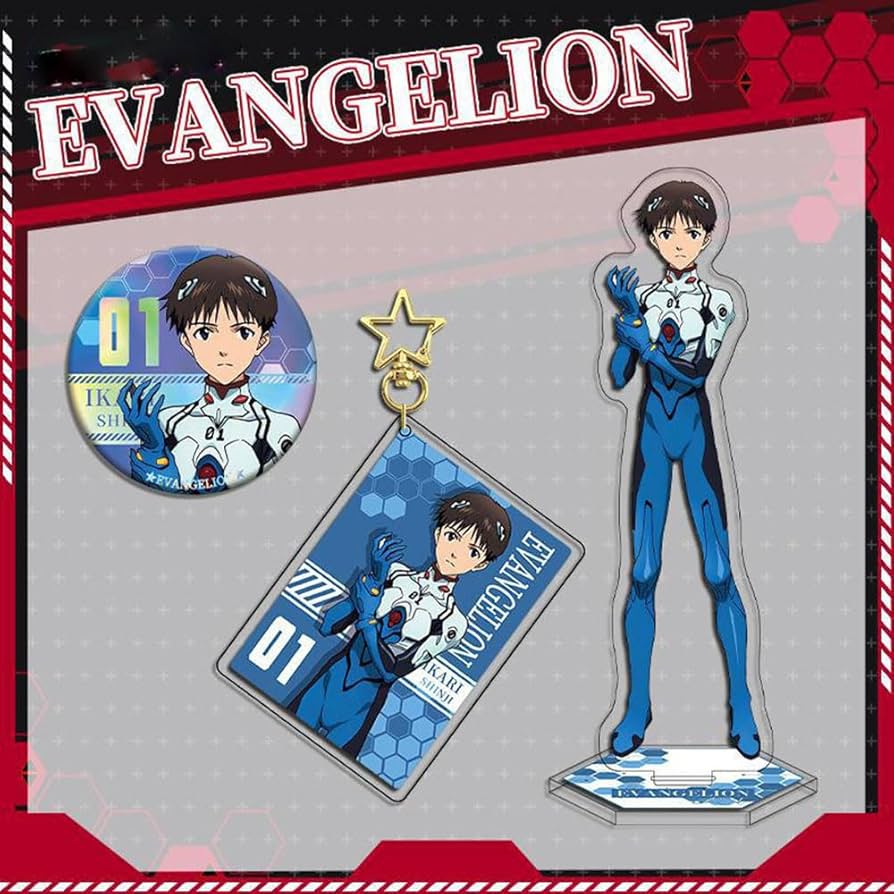 Amazon.co.jp: エヴァンゲリオン アクリルスタンド キーホルダー 缶