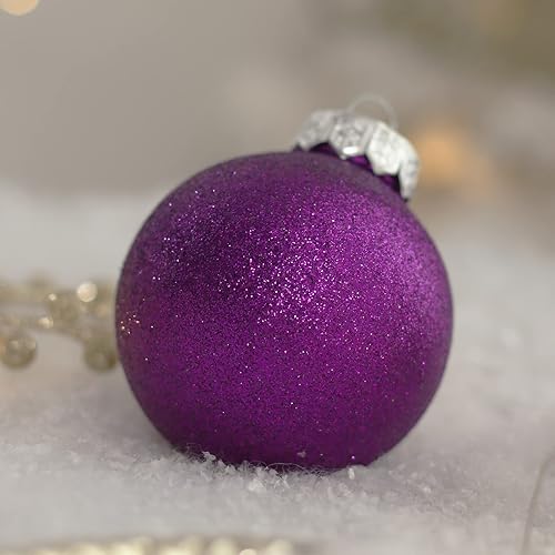 Vista 26 de Juego de adornos de Navidad, 32 piezas de plástico transparente inastillable, adornos colgantes para decoración del árbol de Navidad, para Plata