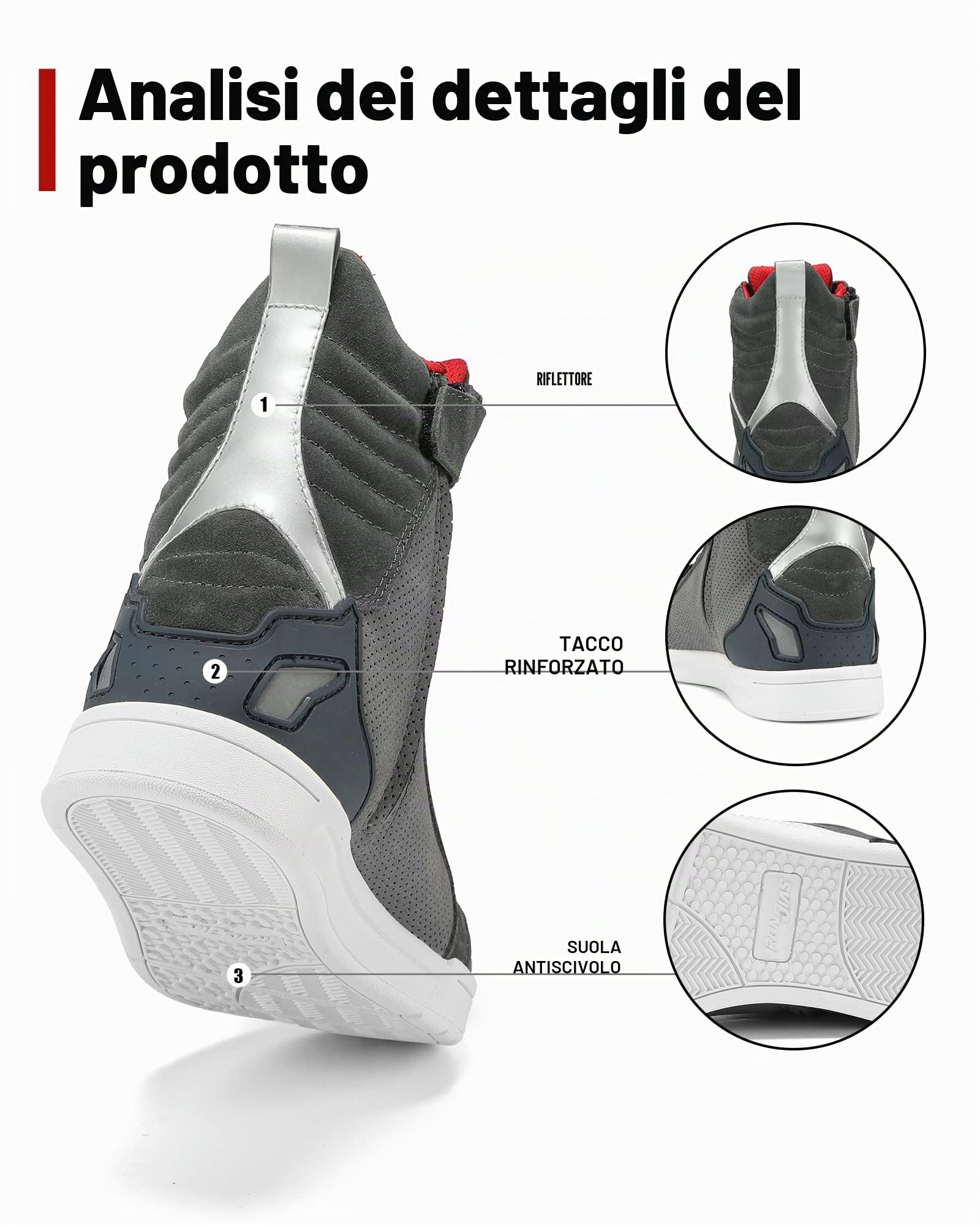 BORLENI Scarpe Moto Uomo Stivali Moto