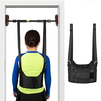 Back Stretcher - Spine Decompression Belt for Pain Relief Spinal Back Stretcher Lumbar Traction Device Belt Thoracic Decompression Harness Portable Stretching Device Medium