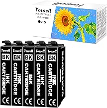 Yowell 5X 604XL Black Compatible with 604XL BK for Expression Home XP-3200 XP-3205 XP-4200 XP-4205 XP-2200 XP-2205, Workforce WF-2910 WF-2930 WF-2950