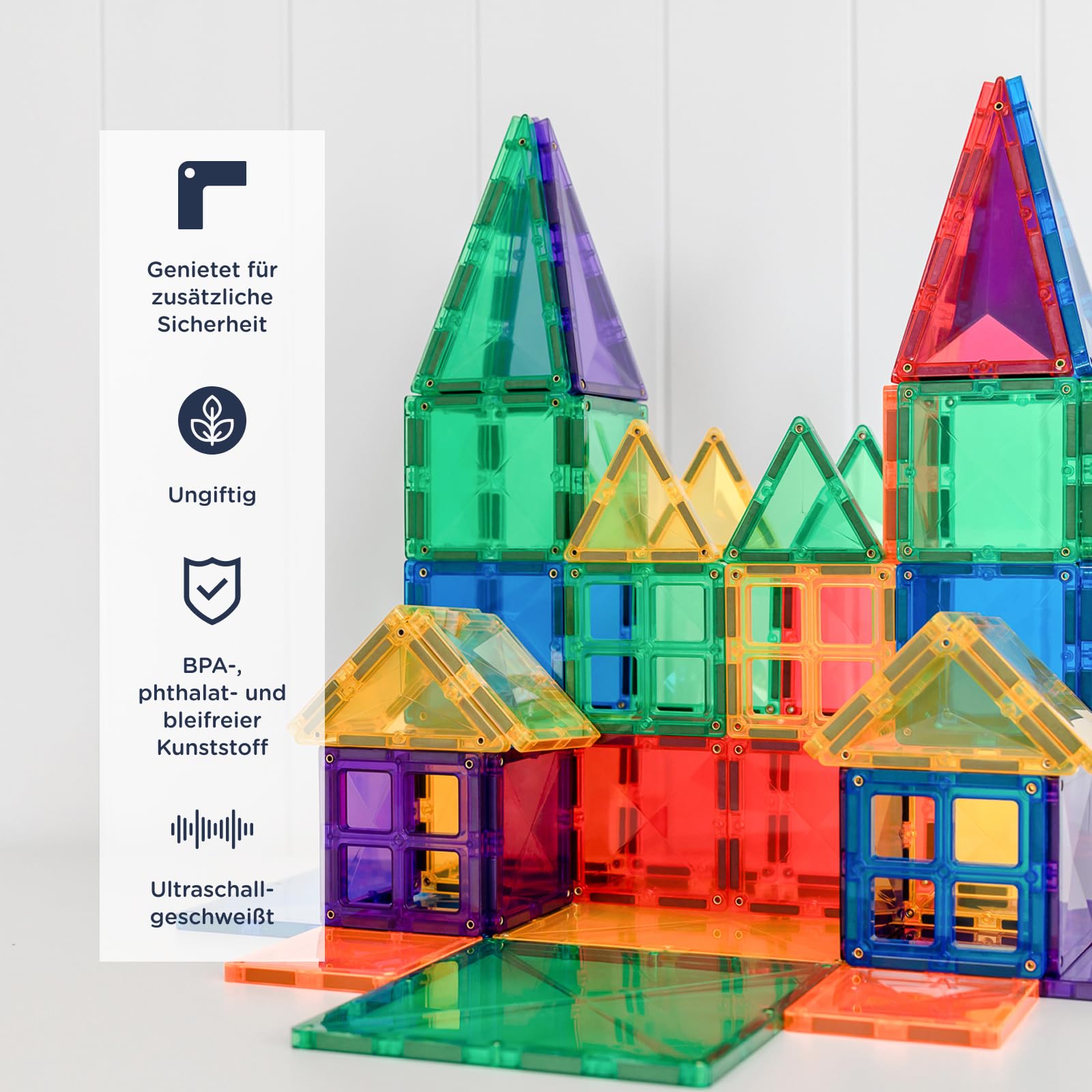 CONNETIX Magnetbausteine Regenbogen Kreativpaket, 102 Stück