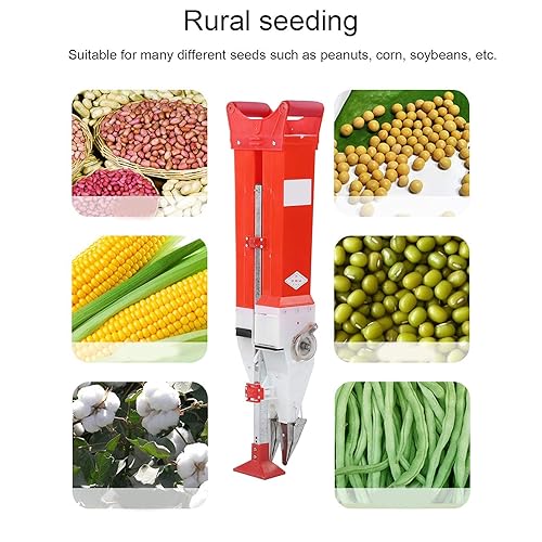 Miniatura 5 de Sembradora manual y esparcidora de fertilizantes, maceta portátil de soja de maíz, cantidad de siembra ajustable de 1 a 3 granos para un solo uso,