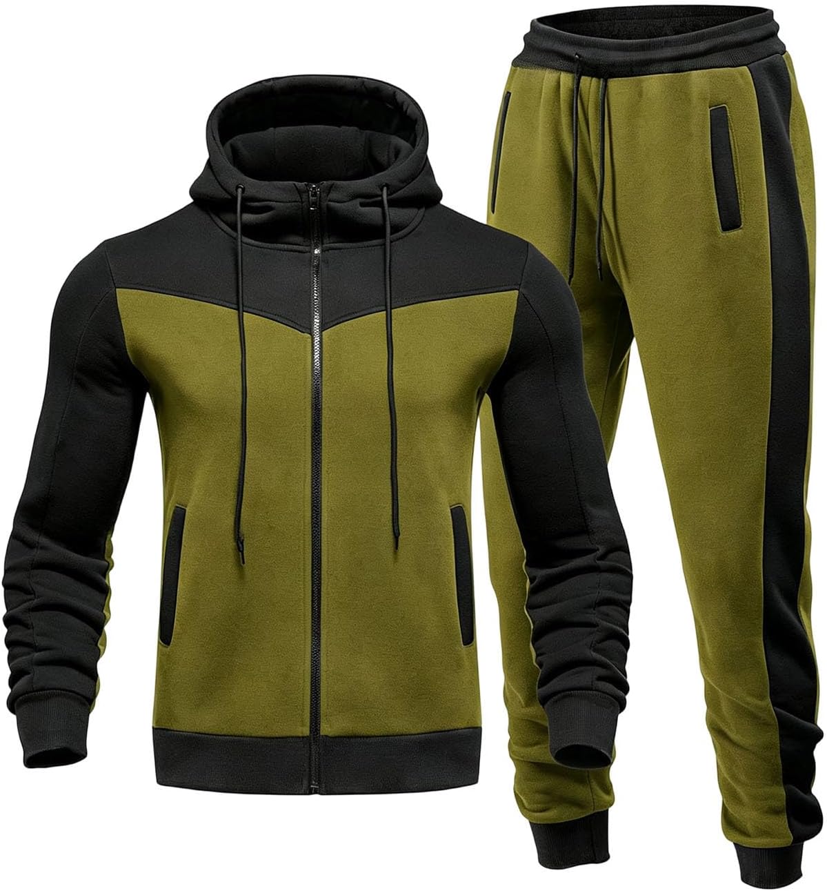 Men's Tracksuit 2 Piece Full Zip Hoodie And Jogger Pants
