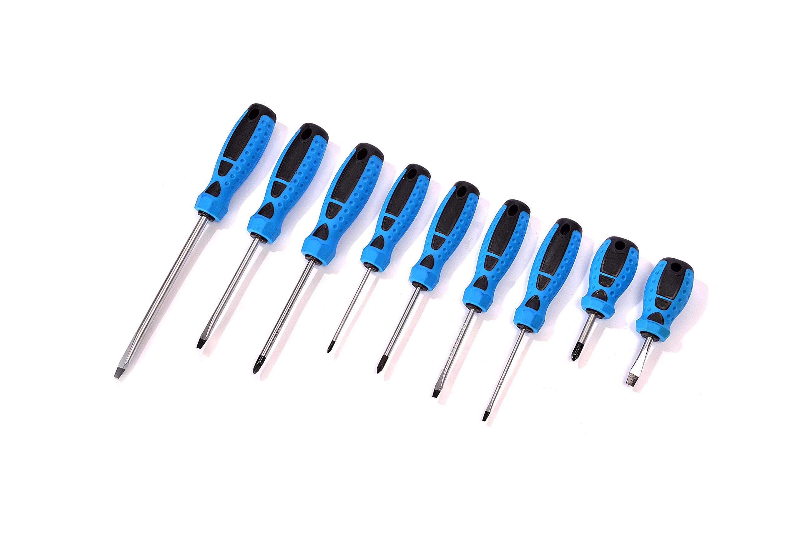 BlueSpot 9pc Magnetic Torx Pozi Hex Slotted Phillips Flat Screwdriver Set