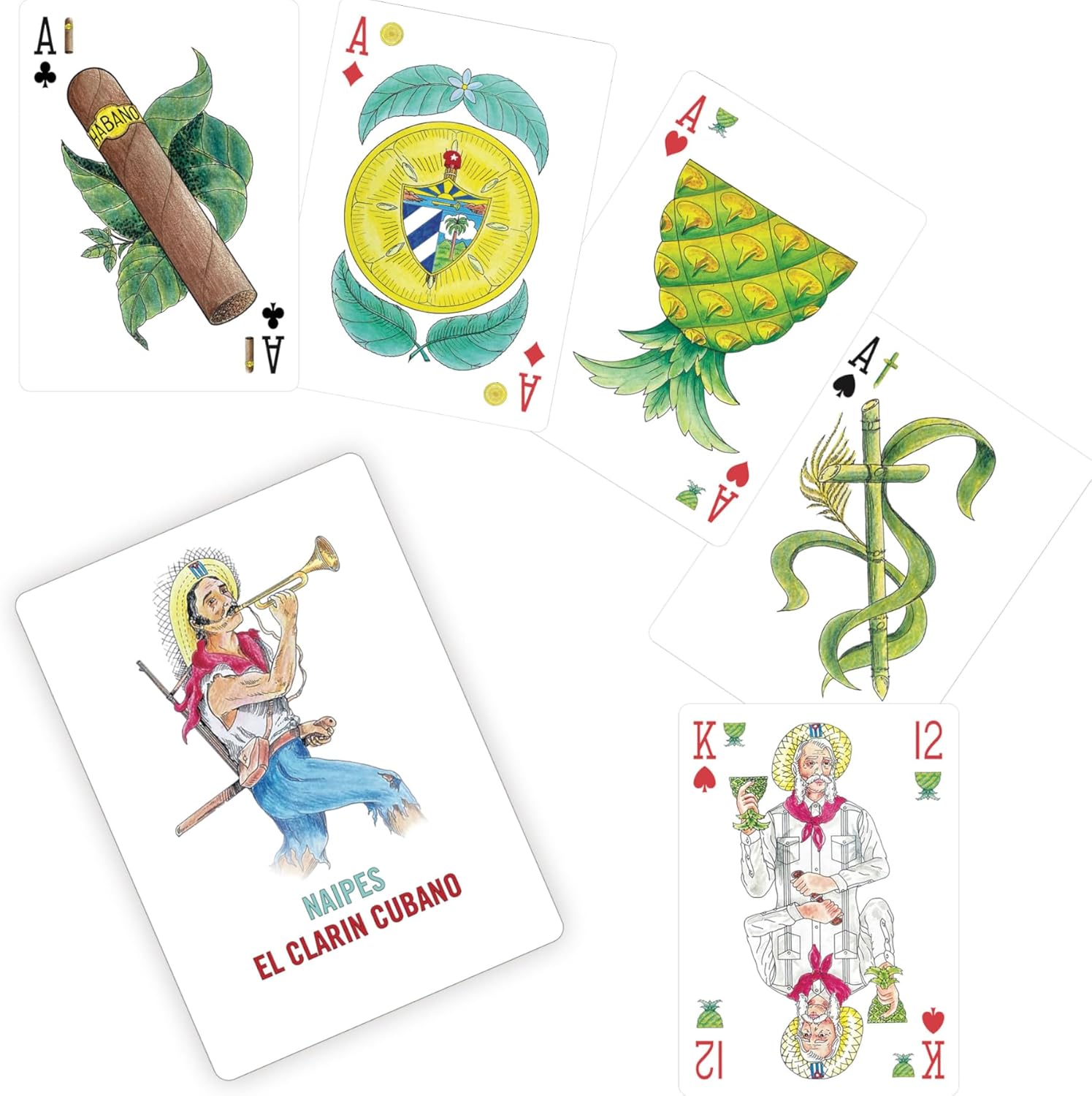 El Clarín Cubano Playing Cards Deck | Baraja Cubana Inspired by Cuban Culture | American & Spanish Style Game Cards | Cuban Heritage Gift from Miami
